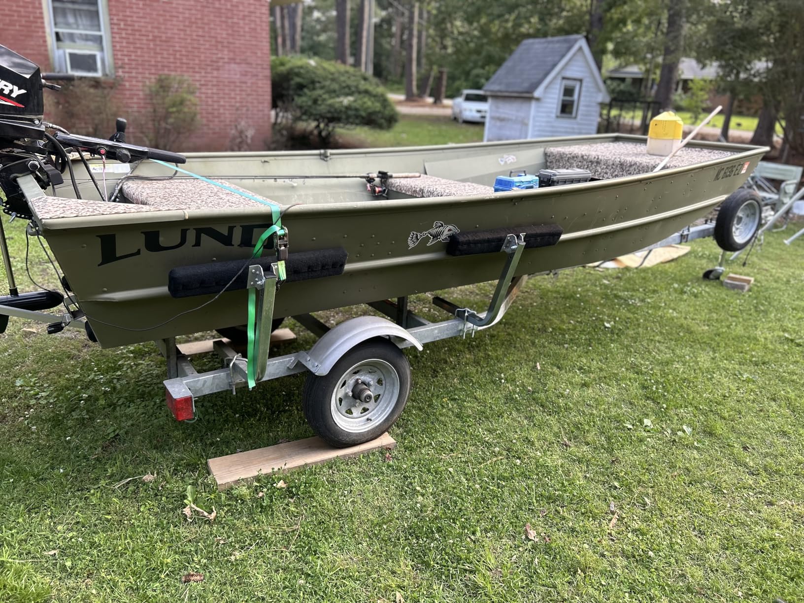 ECOTRIC Boat Trailer Guide 2 Foot Bunk Board Guide-On Rails Galvanized Steel with Marine Grade Carpet Kit 75 Degree customer photo 1