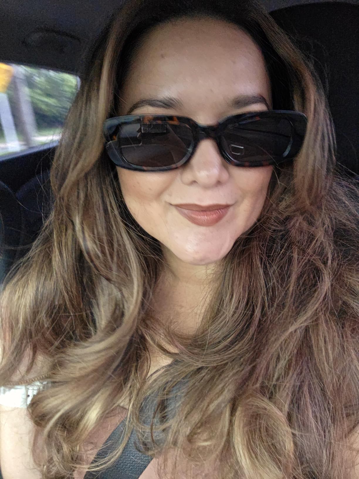 BUTABY Rectangle Sunglasses for Women Retro Driving Glasses 90's Vintage Fashion Narrow Square Frame UV400 Protection customer photo 1