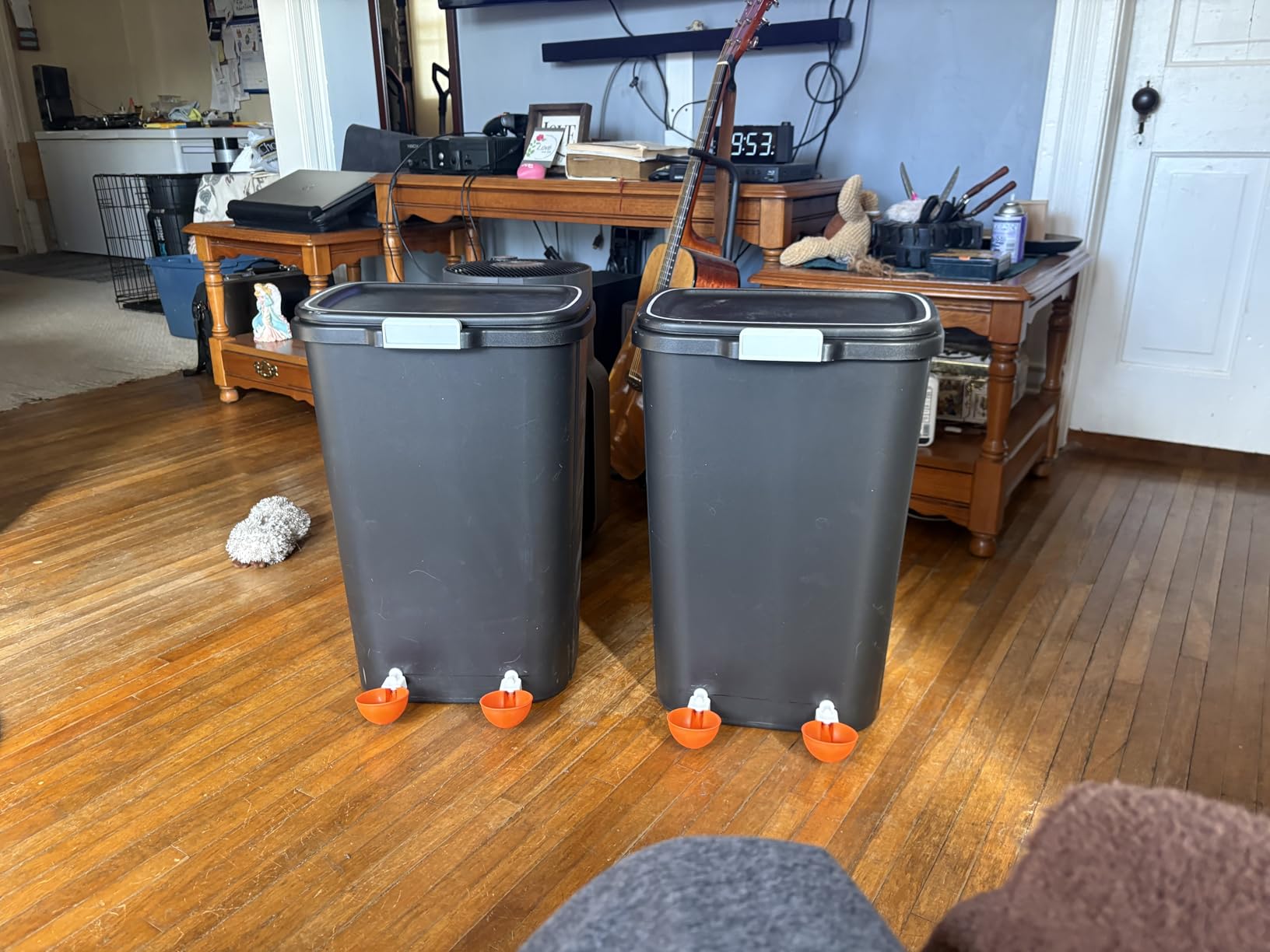 Lil'Clucker Large Automatic Chicken Waterer Cups | Chicken Water Feeder Suitable for Chicks, Duck, Goose, Turkey and Bunny | Poultry Water Feeder Kit (Orange, 5-Pack) customer photo 1