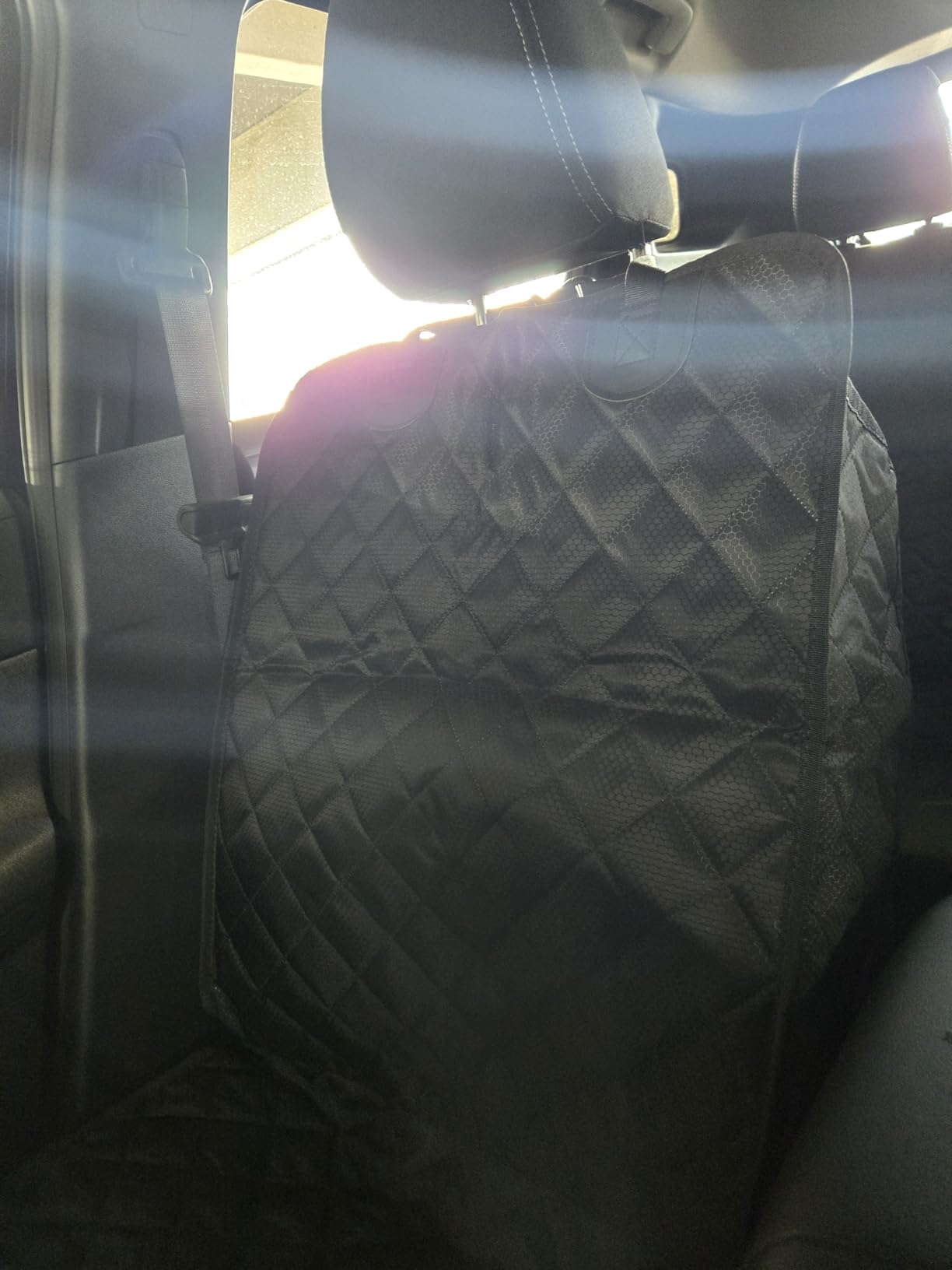 PETICON Waterproof Front Seat Car Cover 2 Pack, Full Protection Dog Car Seat Cover with Side Flaps, Nonslip Scratchproof Captain Chair Seat Cover Fits for Cars, Trucks, SUVs, Jeep, Black customer photo 1
