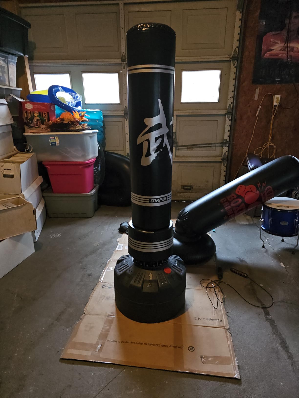 GIKPAL Freestanding Punching Bag for Adults 67'' Heavy Boxing Bag with Boxing Gloves, No Spring Low-Noise Standing Bag for Home Office Kickboxing customer photo 1