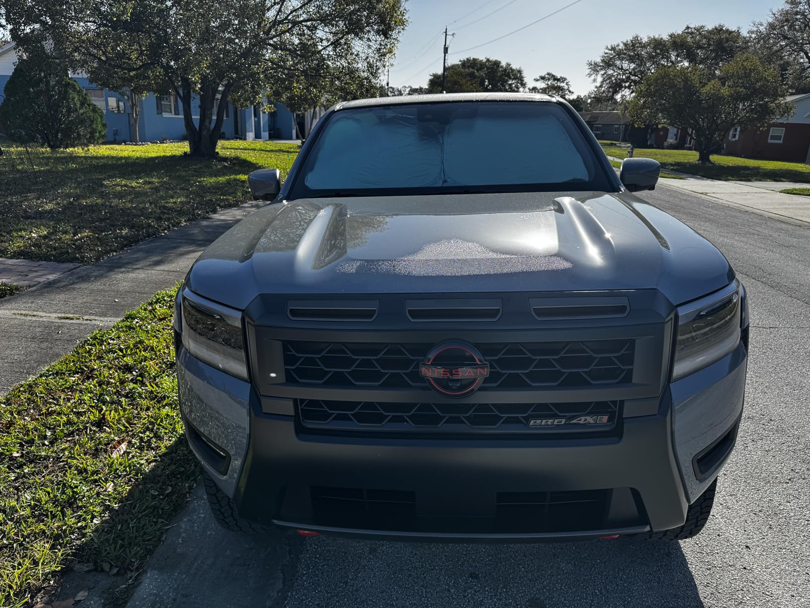 2026 Windshield Sun Shade Umbrella, Foldable Car Umbrella Sunshade with UV Block Car Front Window (Heat Insulation Protection) for Auto Windshield Covers Blackout Trucks Cars (Large) customer photo 1