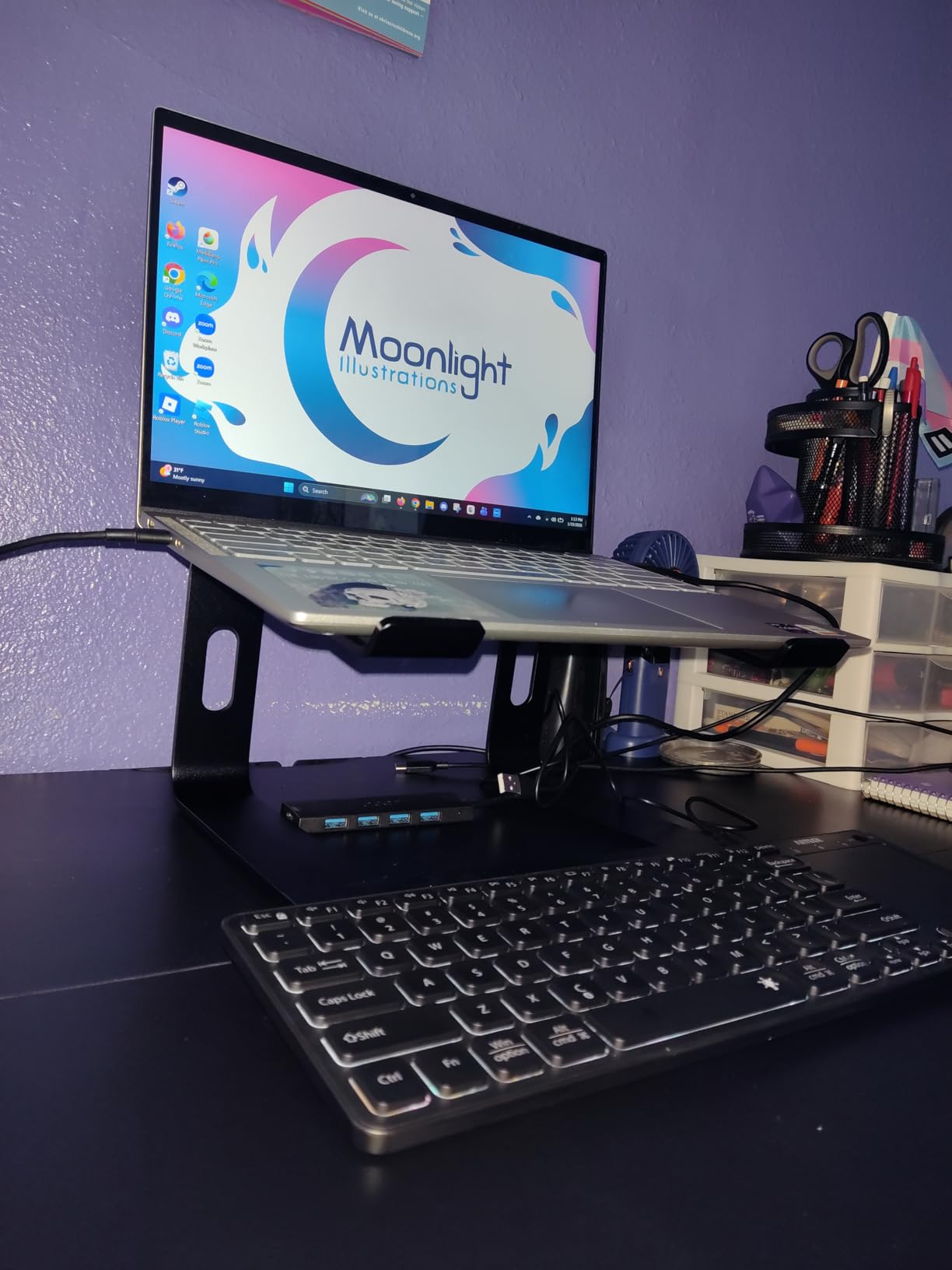 BESIGN LS03 Aluminum Laptop Stand, Ergonomic Detachable Computer Stand, Notebook Riser, Laptop Mount Compatible with Air, Pro, Dell, HP, Lenovo More 10-15.6