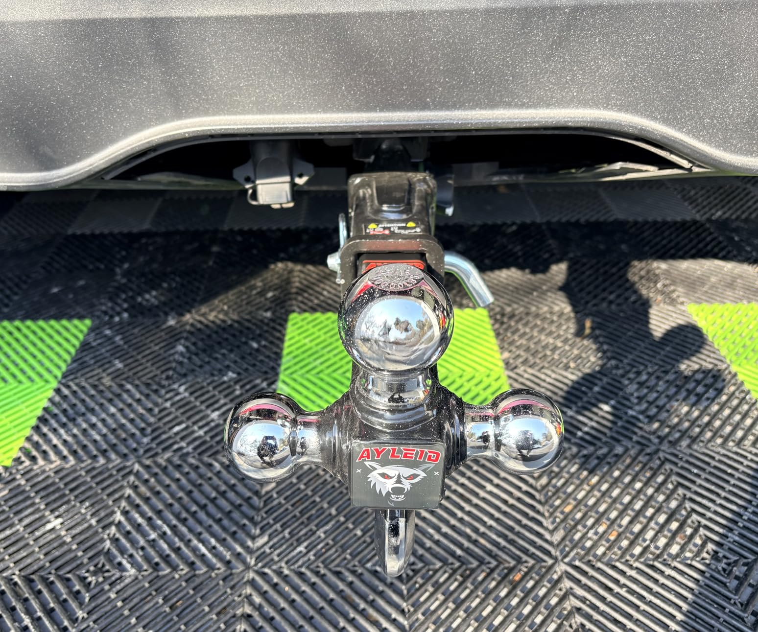 Ayleid Trailer Hitch Tri-Ball Mount with Hook & Pin Balls Sized 1-7/8, 2 & 2-5/16 inches, Tow Hitch, Silver customer photo 2
