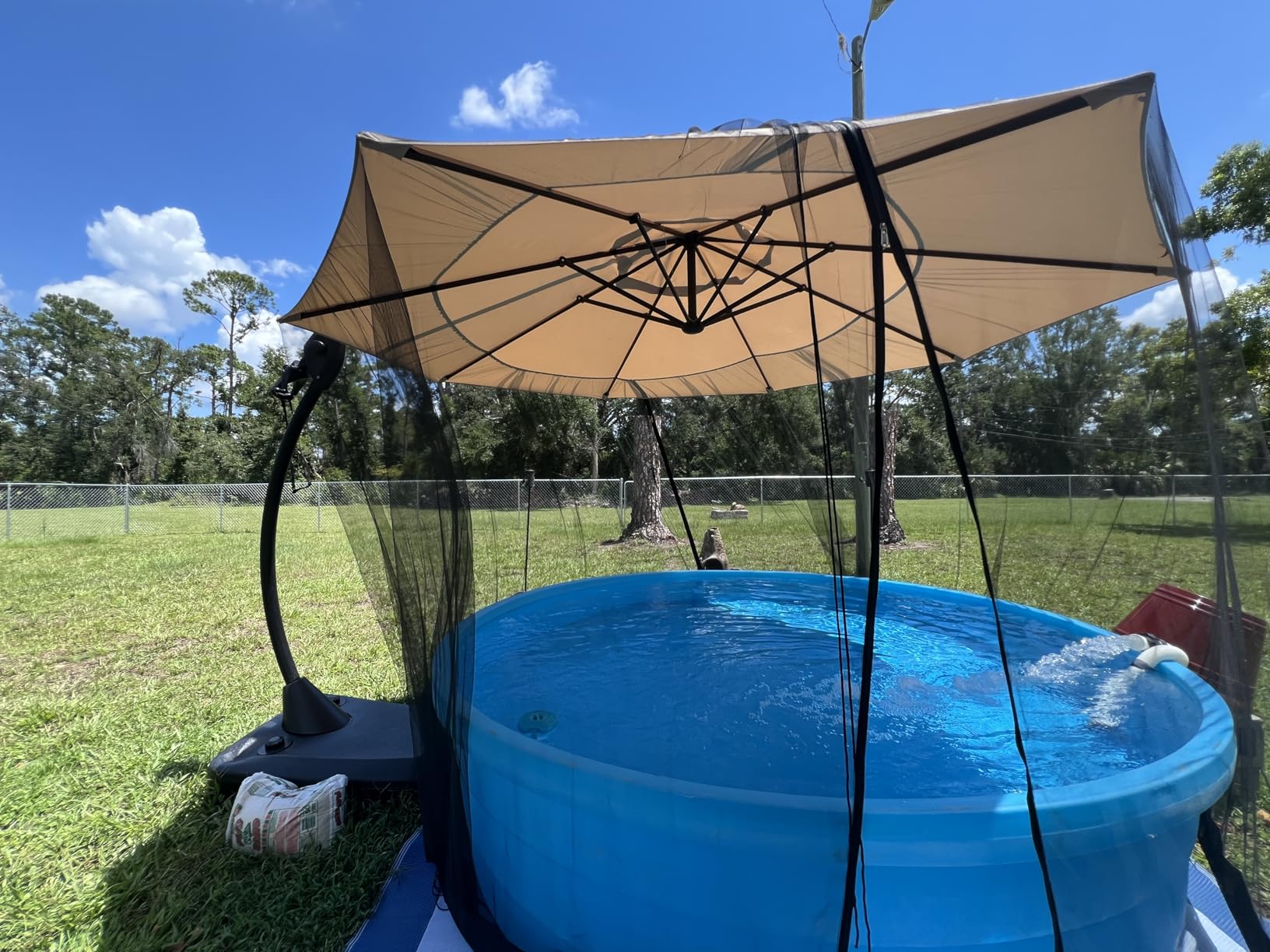 Grand patio 11FT Cantilever Umbrella with Base Outdoor Large Round Aluminum Offset Umbrella for Patio Garden Backyard customer photo 1