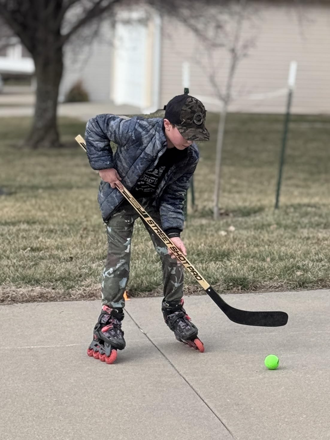 GoSports Street Hockey - Choose Between Street Hockey Goal Set with Sticks, Street Hockey Balls (6 Pack) or Street Hockey Sticks (2 Pack) customer photo 1