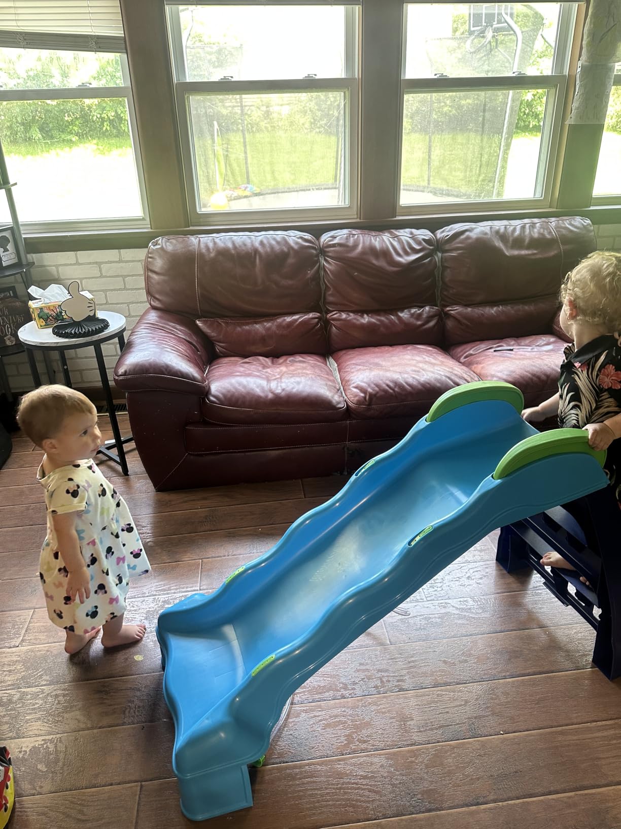 Little Tikes 2-in-1 Indoor-Outdoor Wet or Dry Slide, Dark Blue customer photo 2