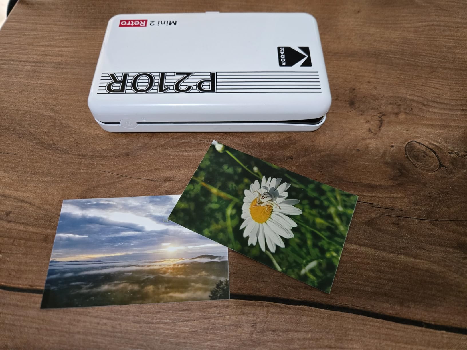 KODAK Mini 2 Retro 2x3 Portable Photo Printer, 38 Sheets, Bluetooth Smartphone Printer for iPhone & Android, Instant Color Prints, 4PASS Dye Sublimation, White customer photo 1