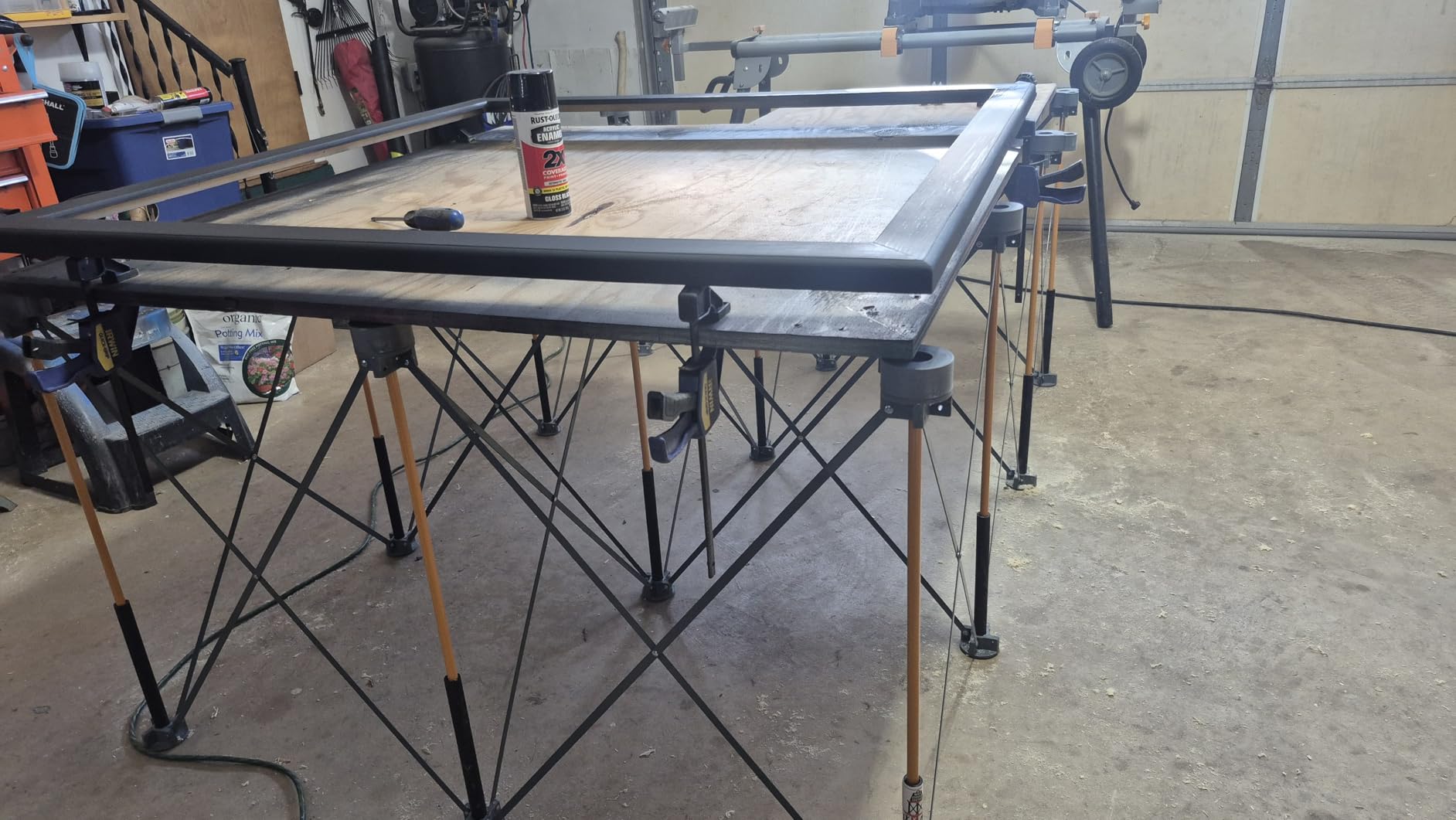 BORA Centipede Portable Workbench - Folding Work Table for Garage, Collapsible Work Bench with 4500lb Capacity, 48 x 72 in Work Support Sawhorse with Quick Clamps & Carry Bag CK12S customer photo 1