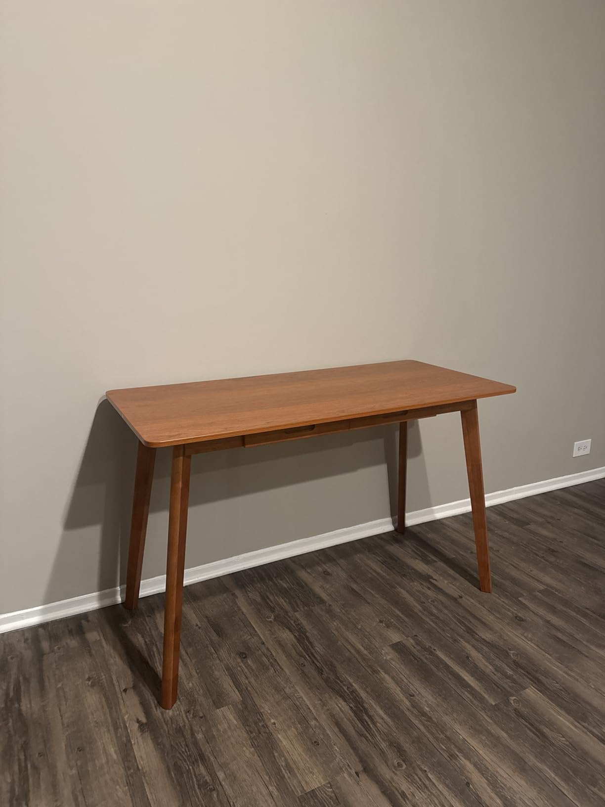 IOTXY Solid Wood Writing Desk - Home Office Workbench Desk with Drawer, Laptop Computer Work Study Table customer photo 1