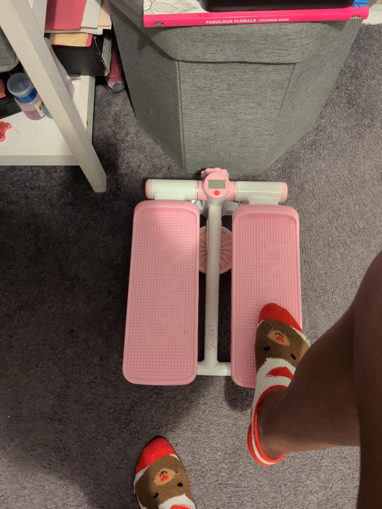 Sunny Health & Fitness Mini Steppers with Digital Monitor and Resistance Bands, Compact Low-Impact Cardio Machines for Home Workouts customer photo 2