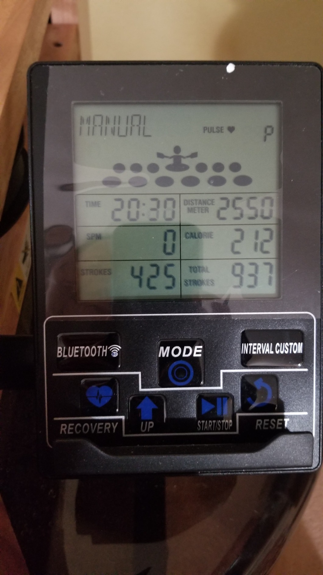 Mr. Captain Rowing Machine for Home Use,Water Resistance Natural Red Walnut Wood Rower with Monitor customer photo 2