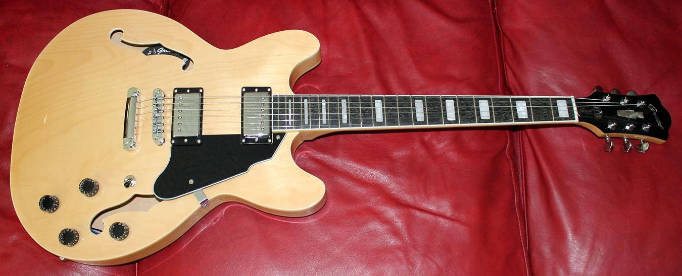 Grote Full Scale Electric Guitar Semi-Hollow Body Guitar Stainless Steel Frets (Red) customer photo 1