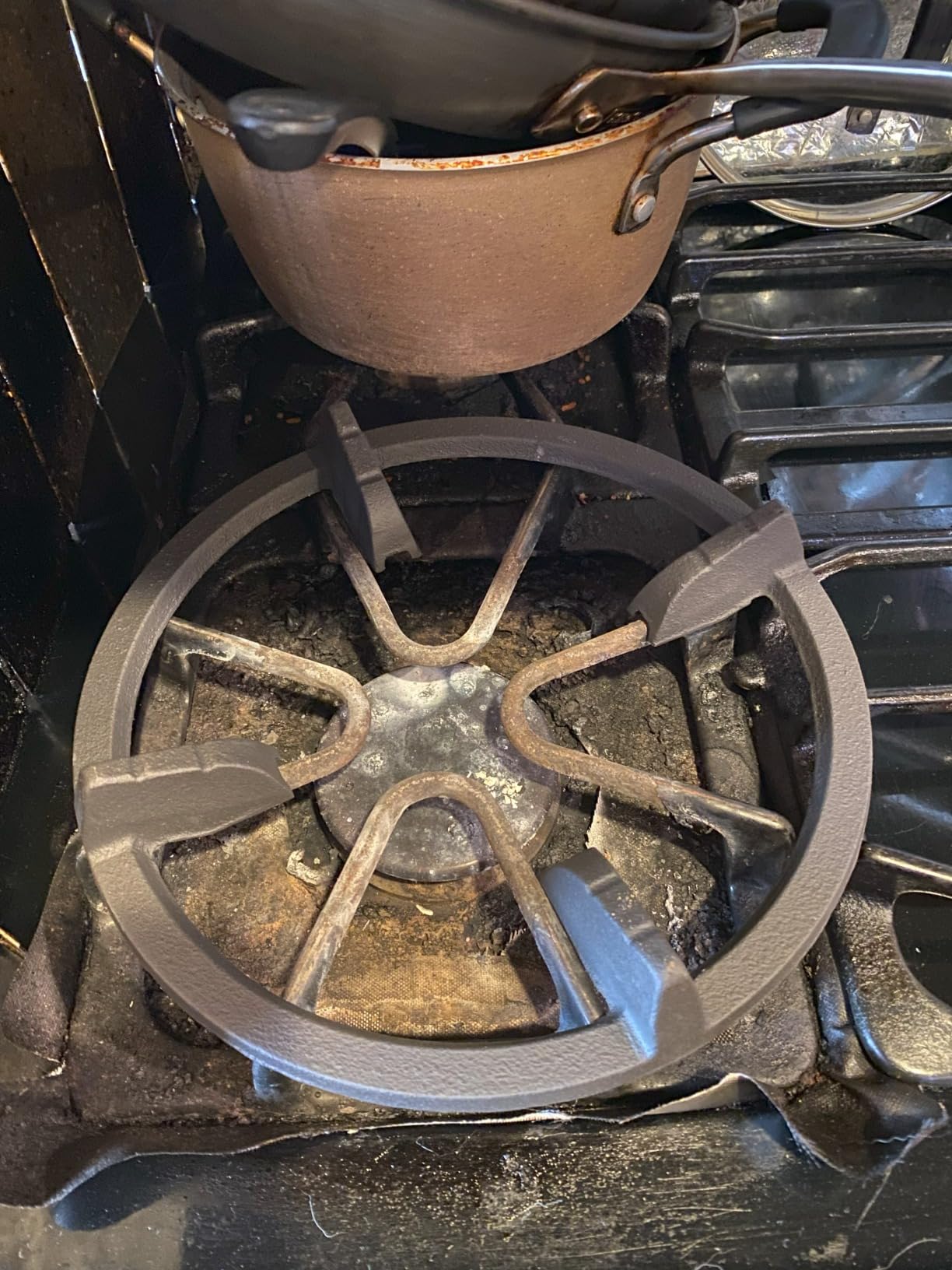 Cast Iron Wok Ring Support for Gas Stove - Non Slip, Fits Round Bottom Wok, Replacement Grate - Fits Samsung, GE, KitchenAid, LG, Whirlpool, Frigidaire, Kenmore Gas Stoves customer photo 1