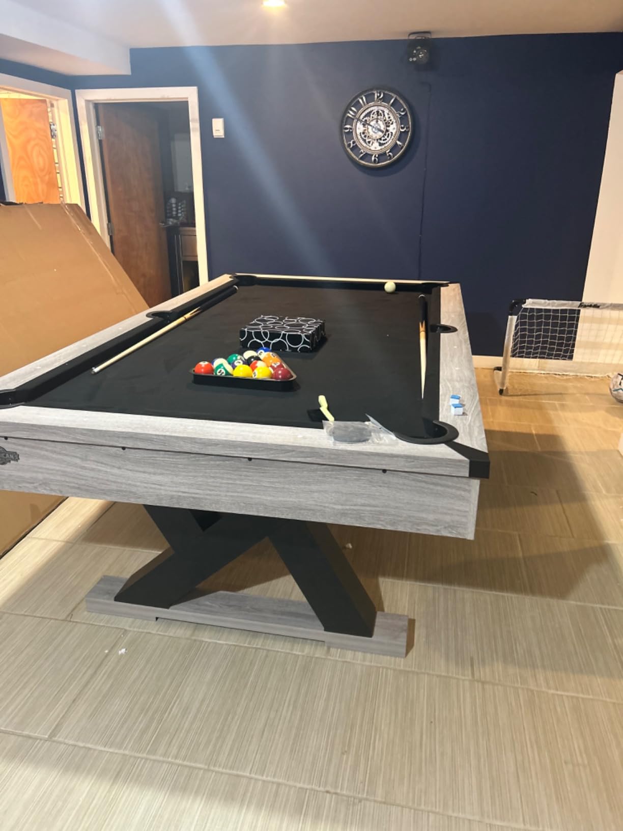American Legend Billiard Table with Rustic Wood Finish customer photo 2
