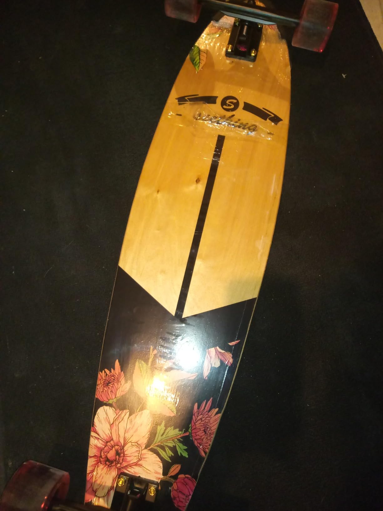 seething 42 Inch Longboard Skateboard Complete Cruiser Pintail, The Original Artisan Maple Skateboard Cruiser for Cruising, Carving, Free-Style and Downhill customer photo 2