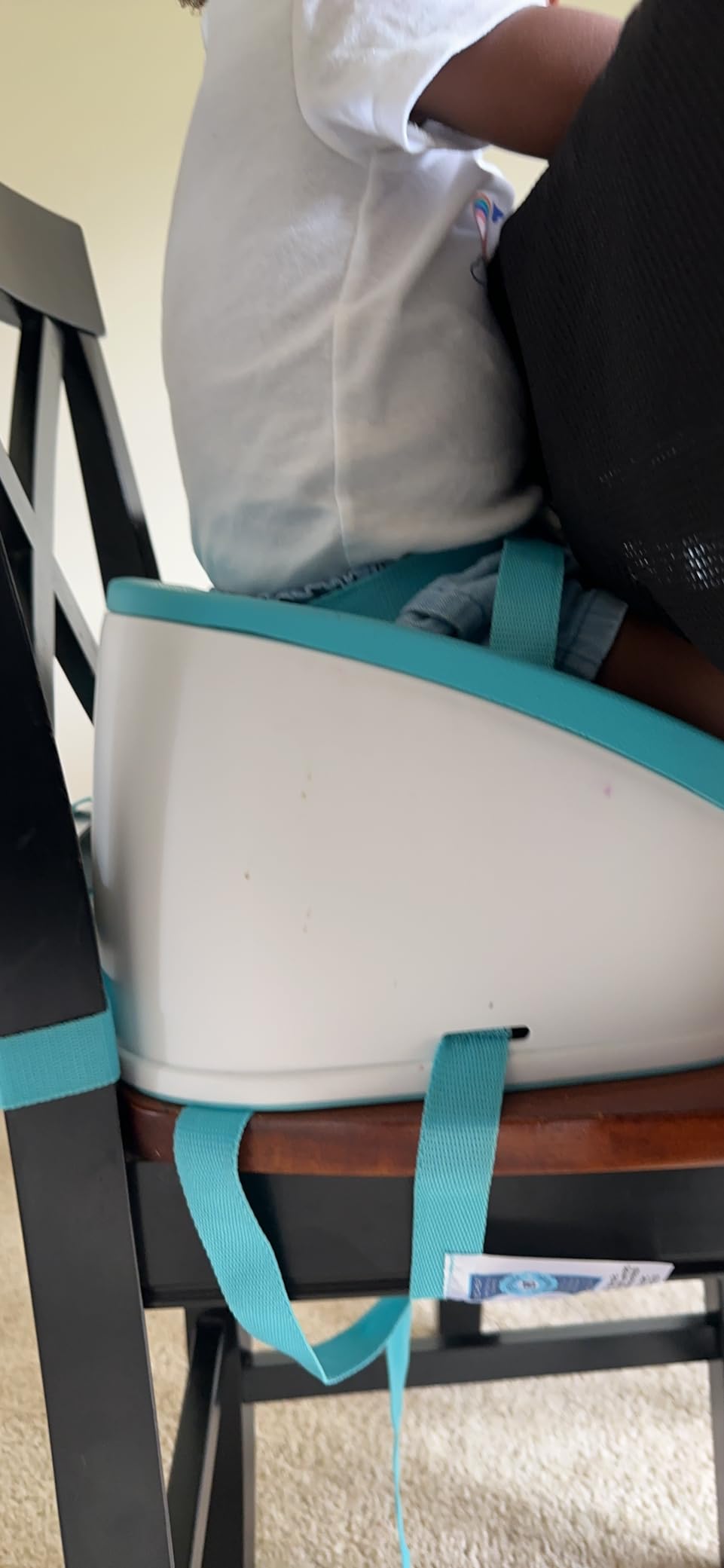 Hiccapop ErgoBoost Toddler Booster Seat for Dining Table, Non-Slip Stable Booster Chair for Toddlers Eating, High Chair Booster Seat for Dining Table, Teal customer photo 1