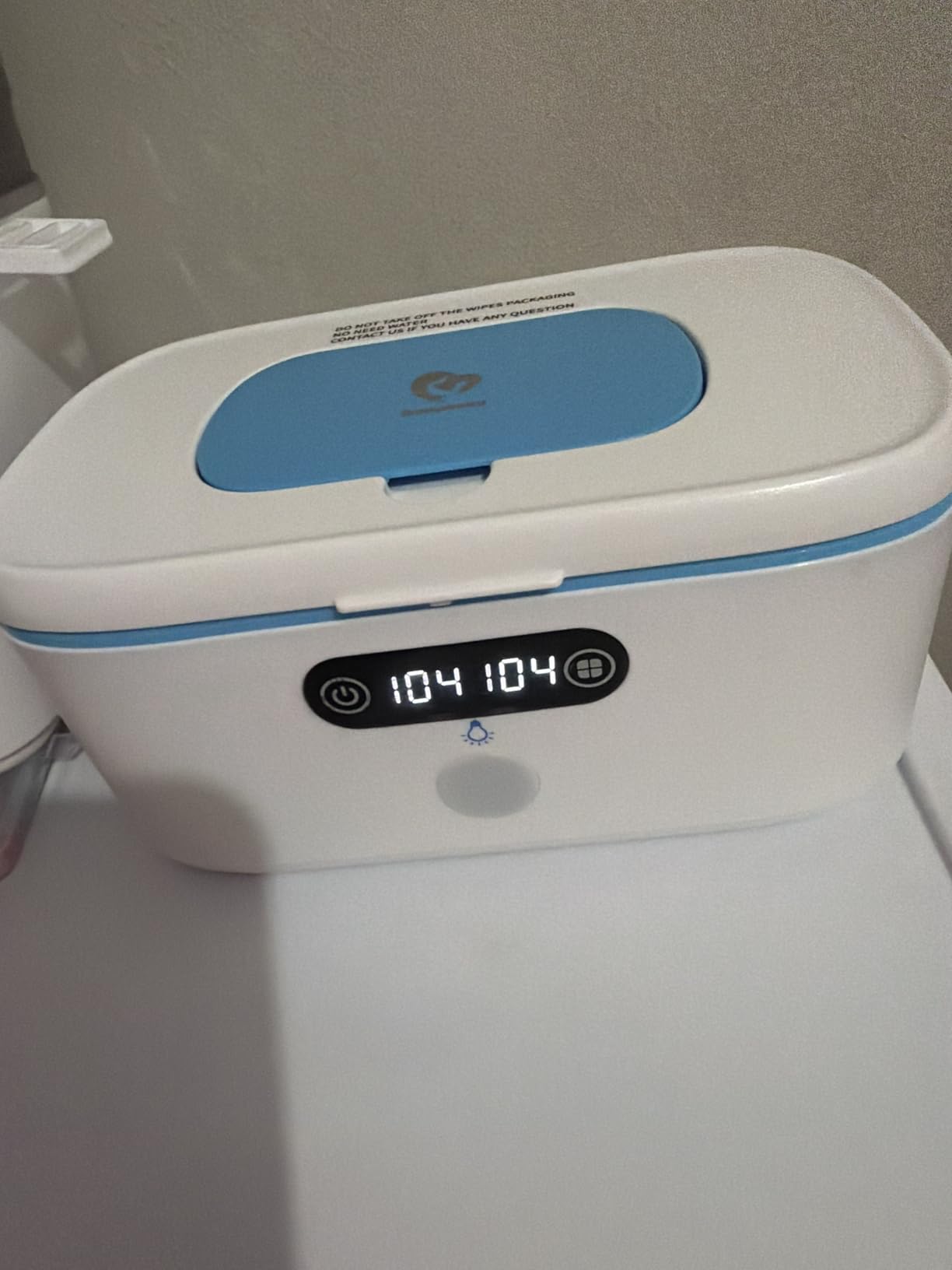 Bellababy Wipe Warmer for Vehicle and Home Use, Baby Wet Wipes Dispenser and Diaper Wipe Warmer with Night Light, Temperature Display, No Need Water and Sponge, ℉ and ℃ Convertible customer photo 1