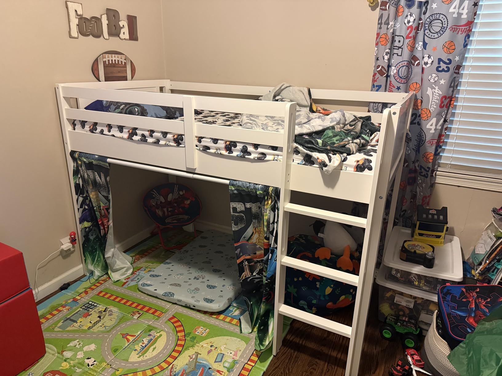 Delta Children Twin Loft Bed with Guardrail and Ladder (Coordinates with Loft Bed Tents Sold Separately), White customer photo 2