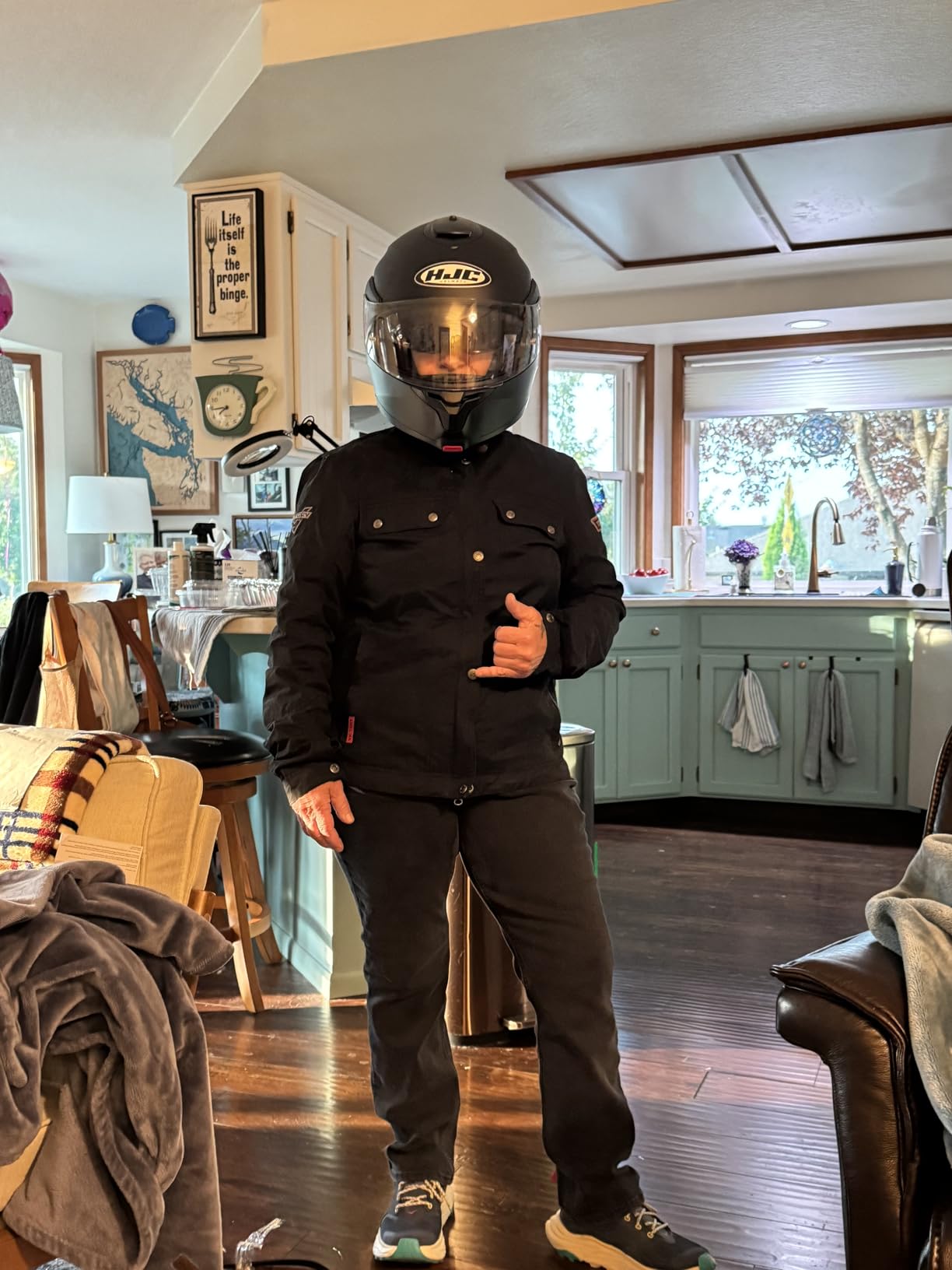 HJC C91 Solid Modular Motorcycle Helmet with HJ-17 Pinlock Shield, DOT Approved customer photo 2