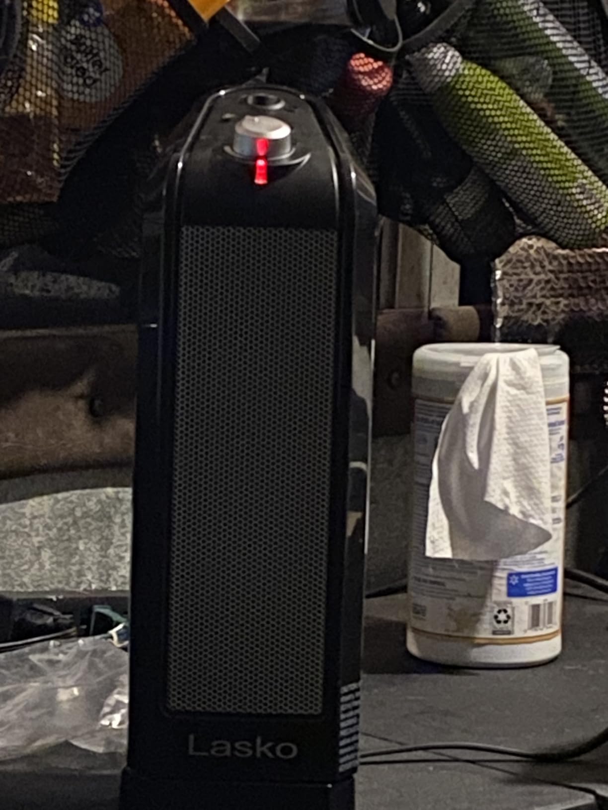 Lasko Oscillating Ceramic Tower Space Heater for Home with Overheat Protection, Adjustable Thermostat, and 2 Speeds, 15.7 Inches, Black, 1500W, CT16450 customer photo 2