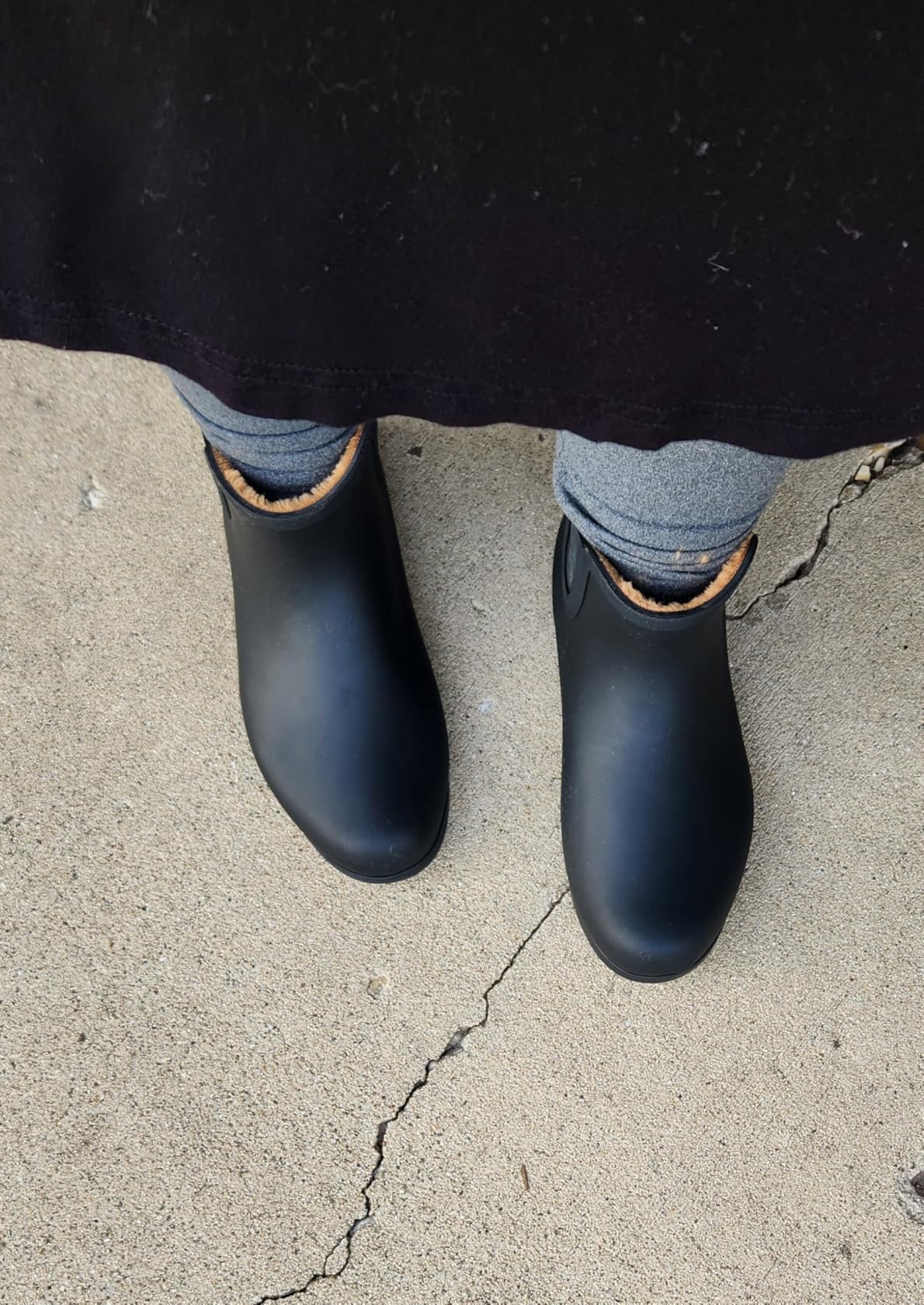 Women's Waterproof Chelsea Bootie - Plush Lined, Slip-On Rain Ankle Boots customer photo 1
