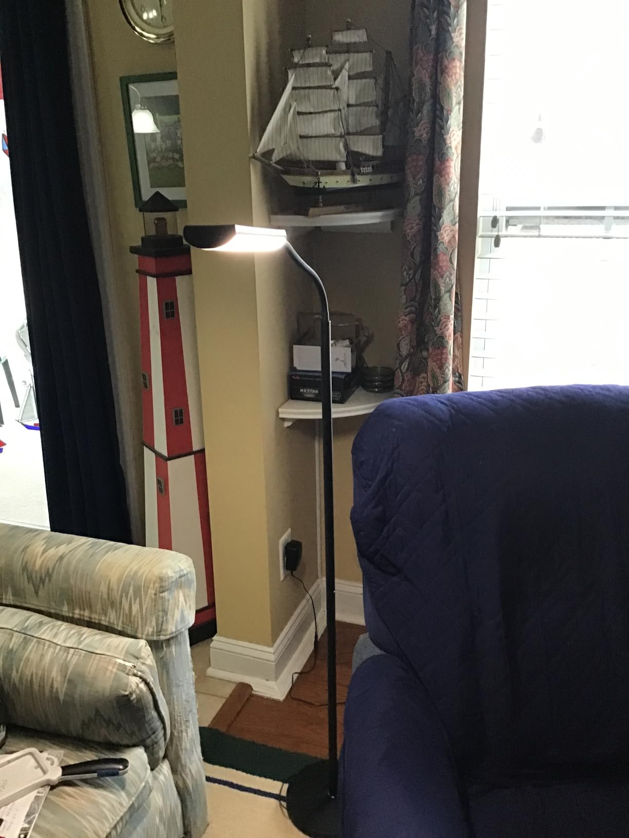 Dimunt LED Floor Lamp, Bright 15W Floor Lamps for Living Room with 1H Timer, Stepless Adjustable 3000K-6000K Colors & Brightness Standing Lamp with Remote & Touch Control Reading Floor Lamps customer photo 2