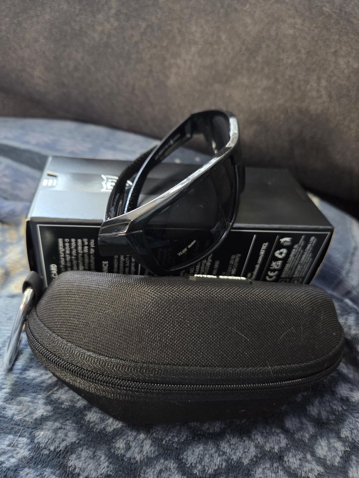 Polarized Sunglasses Men for Fishing: UV Protection Lightweight TR90 Sports Wrap Sun Glasses Driving Golf Running customer photo 2