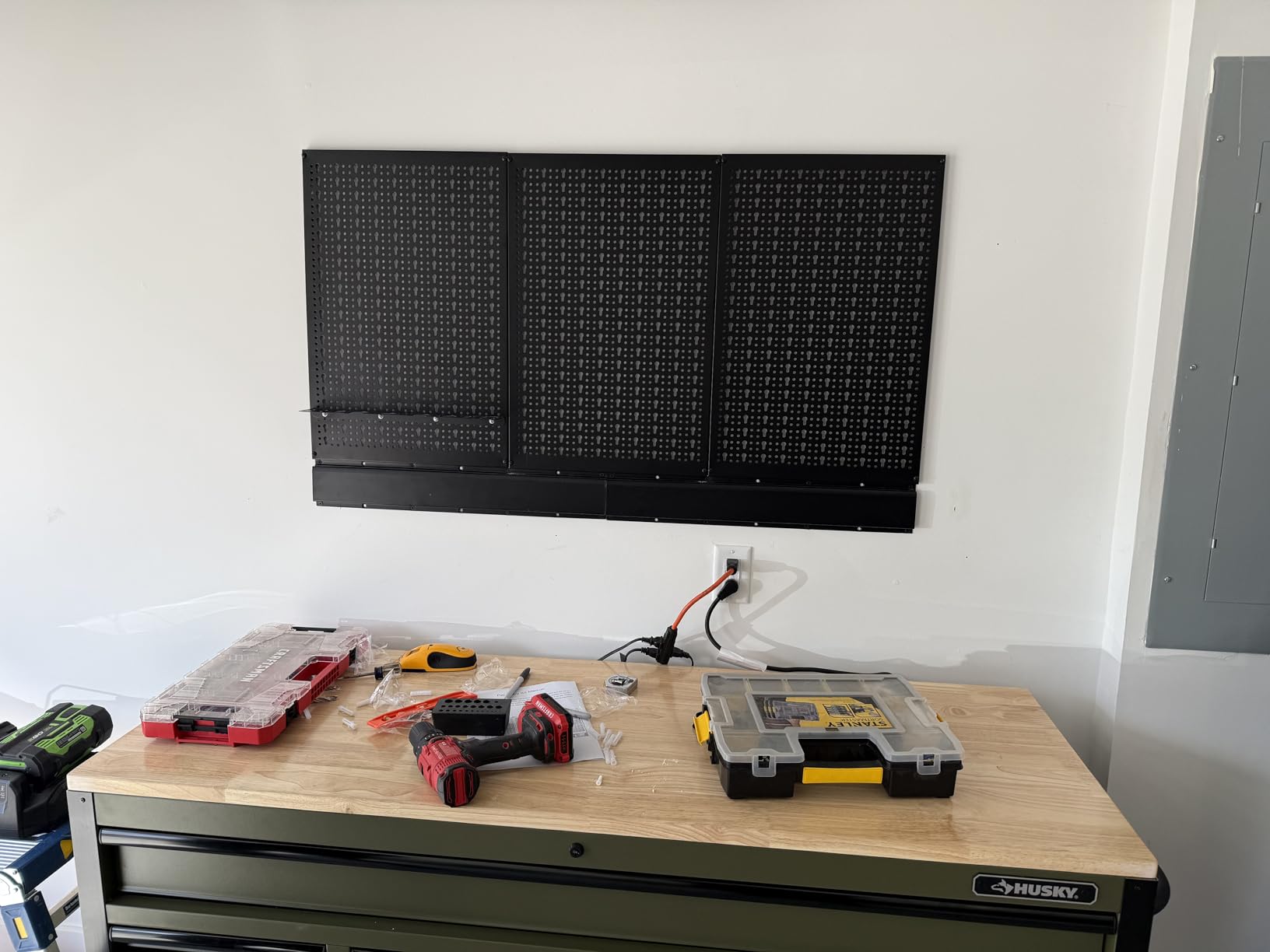 TORACK 109 PCS Pegboard Wall Organizer 4 ft. Garage Metal Pegboard Utility Tool Storage Kit w/Toolboard Hooks & Pegboard Hooks Accessories, Wall Mounted Storage Bins & Shelf customer photo 1