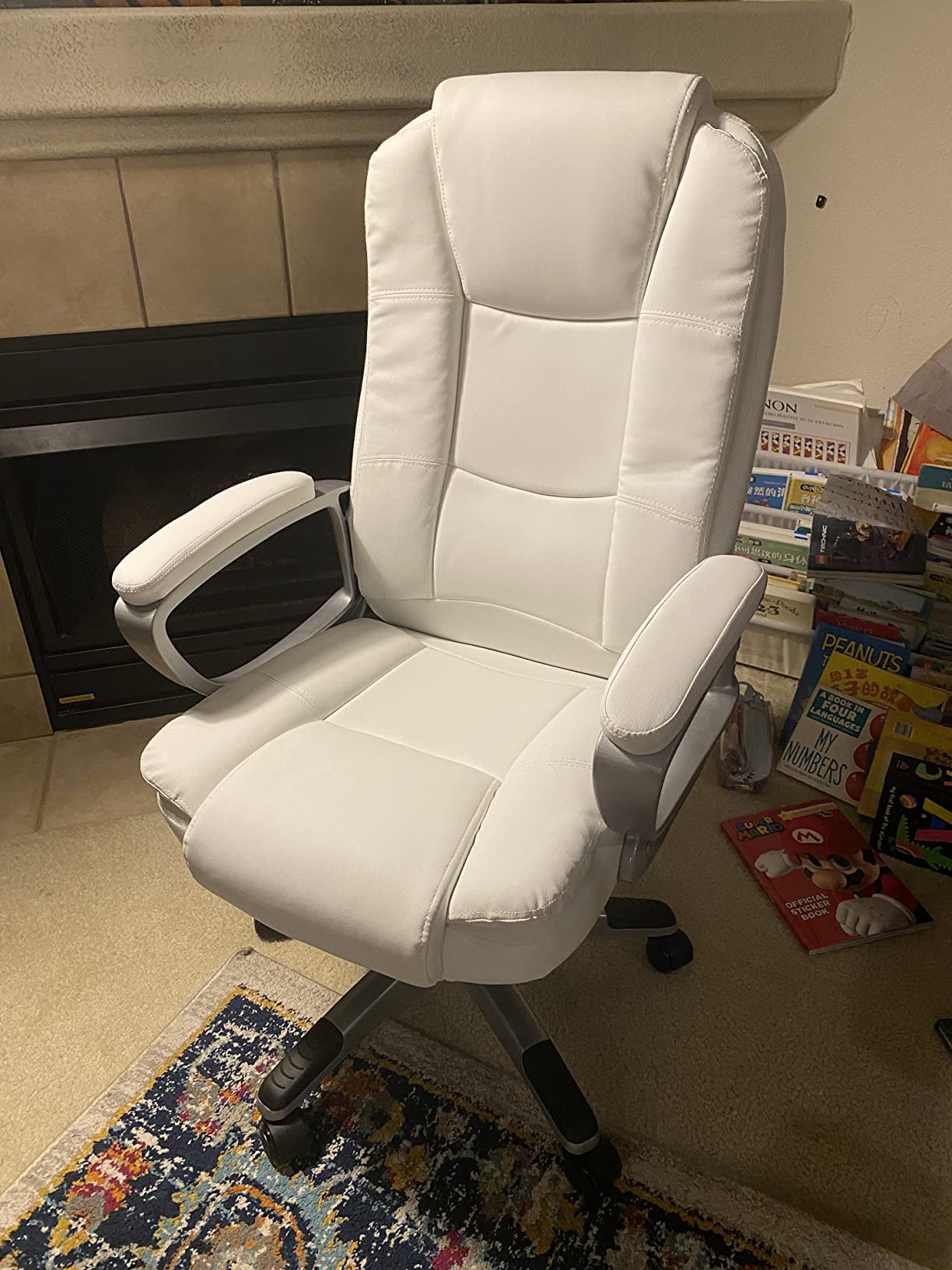 OFIKA Home Office Chair, 400LBS Big and Tall Computer Chair Heavy Duty Design, Ergonomic High Back Cushion Lumbar Back Support, Adjustable Executive Leather with Armrest customer photo 2