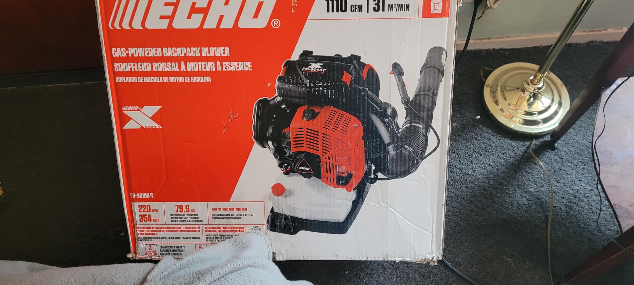 Echo 220 MPH 1110 CFM 79.9 cc Gas 2-Stroke X Series Backpack Blower with Tube-Mounted Throttle PB-9010T customer photo 2