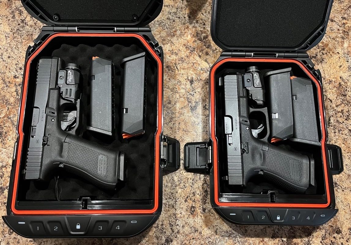VAULTEK LifePod 20 Full-Size Lockable Weatherproof Case with Built-in Lock, Steel Security Cable, & TSA Handgun Case or Car Safe, Portable Travel Pistol Safe/Covert Black customer photo 1
