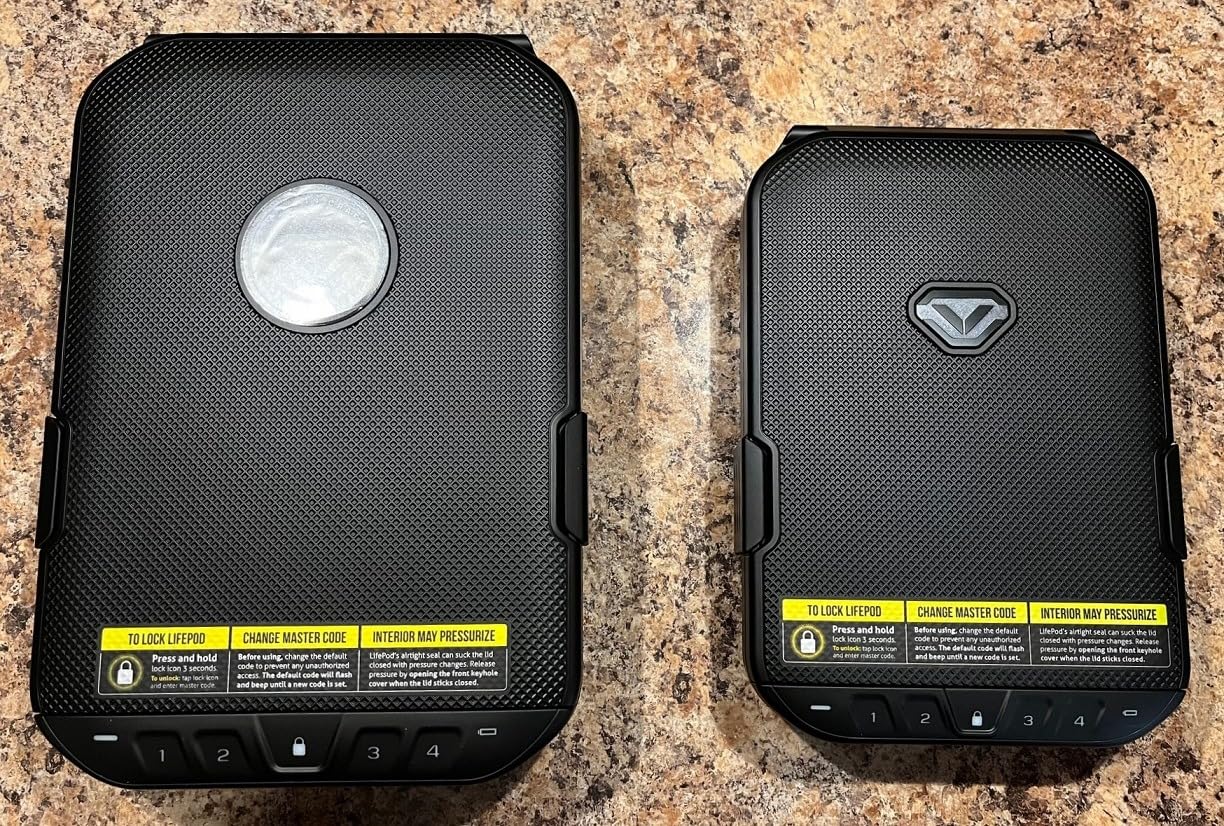 VAULTEK LifePod 20 Full-Size Lockable Weatherproof Case with Built-in Lock, Steel Security Cable, & TSA Handgun Case or Car Safe, Portable Travel Pistol Safe/Covert Black customer photo 2