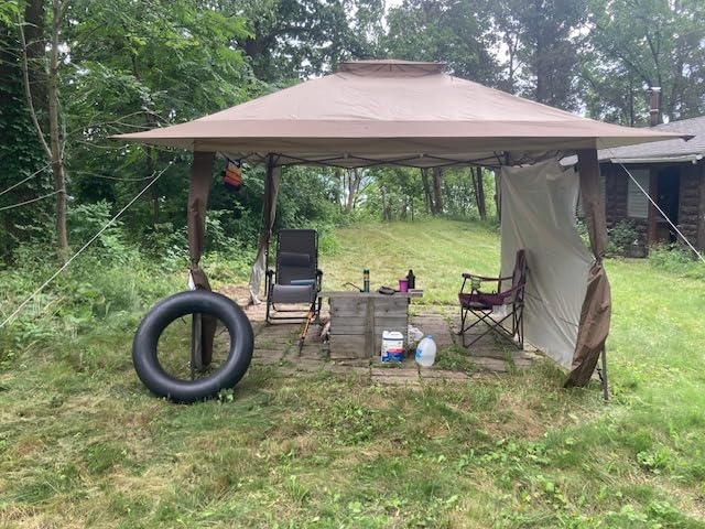 EAGLE PEAK 13x13 Pop Up Gazebo with Mesh Netting, Easy Up Screened Canopy for Patio and Backyard customer photo 2