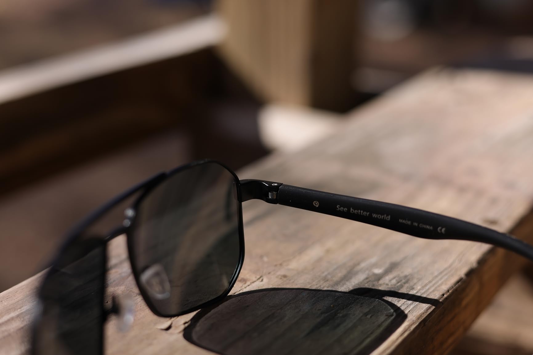 LUENX Aviator Sunglasses for Men Square Polarized Polygon Lens - UV 400 Protection with Accessories Driving Outdoor customer photo 2