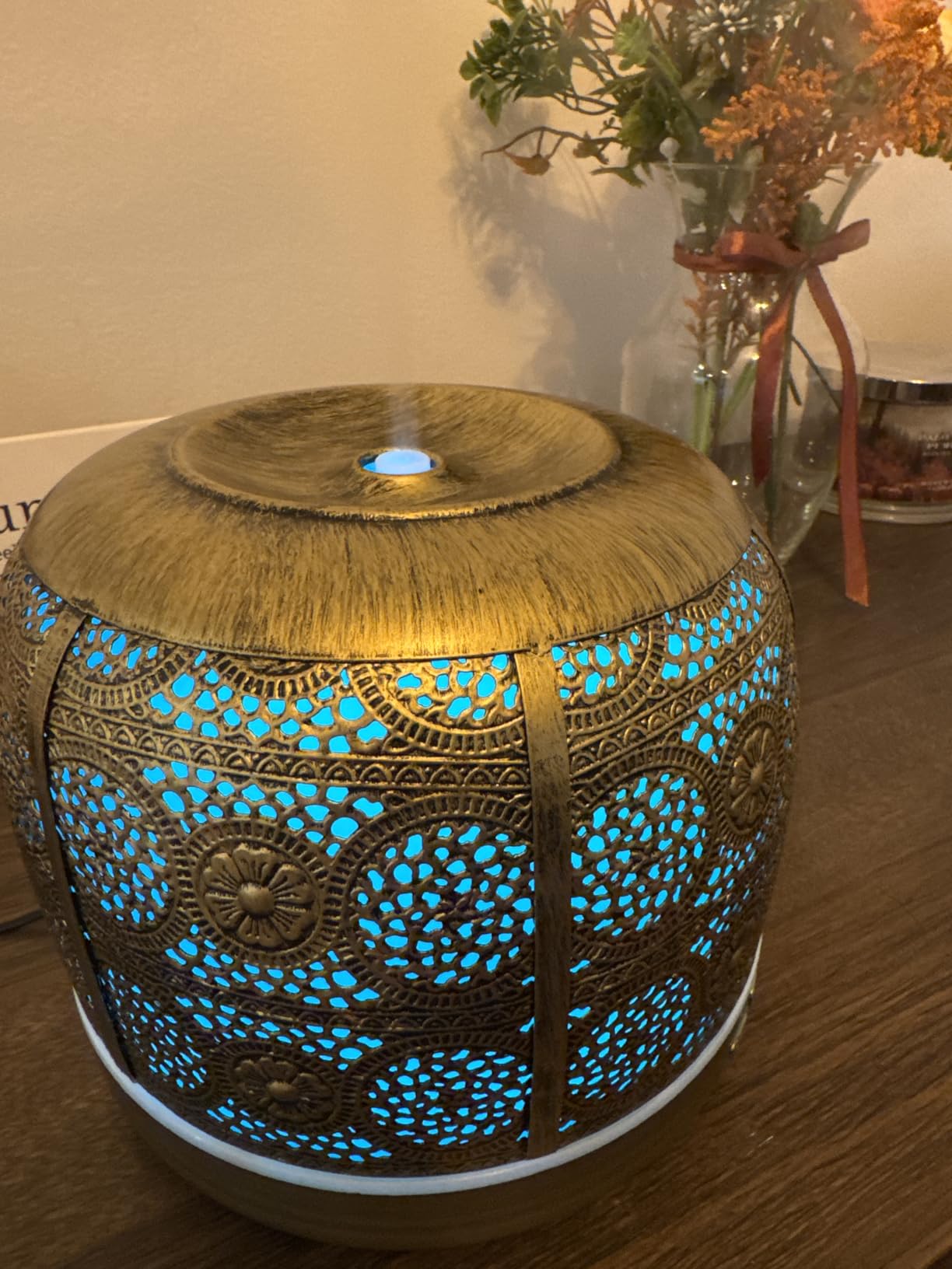 ARVIDSSON Essential Oil Diffuser 500ml, Aromatherapy Diffuser for Home, Ultrasonic Diffusers for Essential Oils, Metal Oil Diffuser with 7 Color LED Lights, Mist Timer and Auto Shut-Off Function customer photo 1