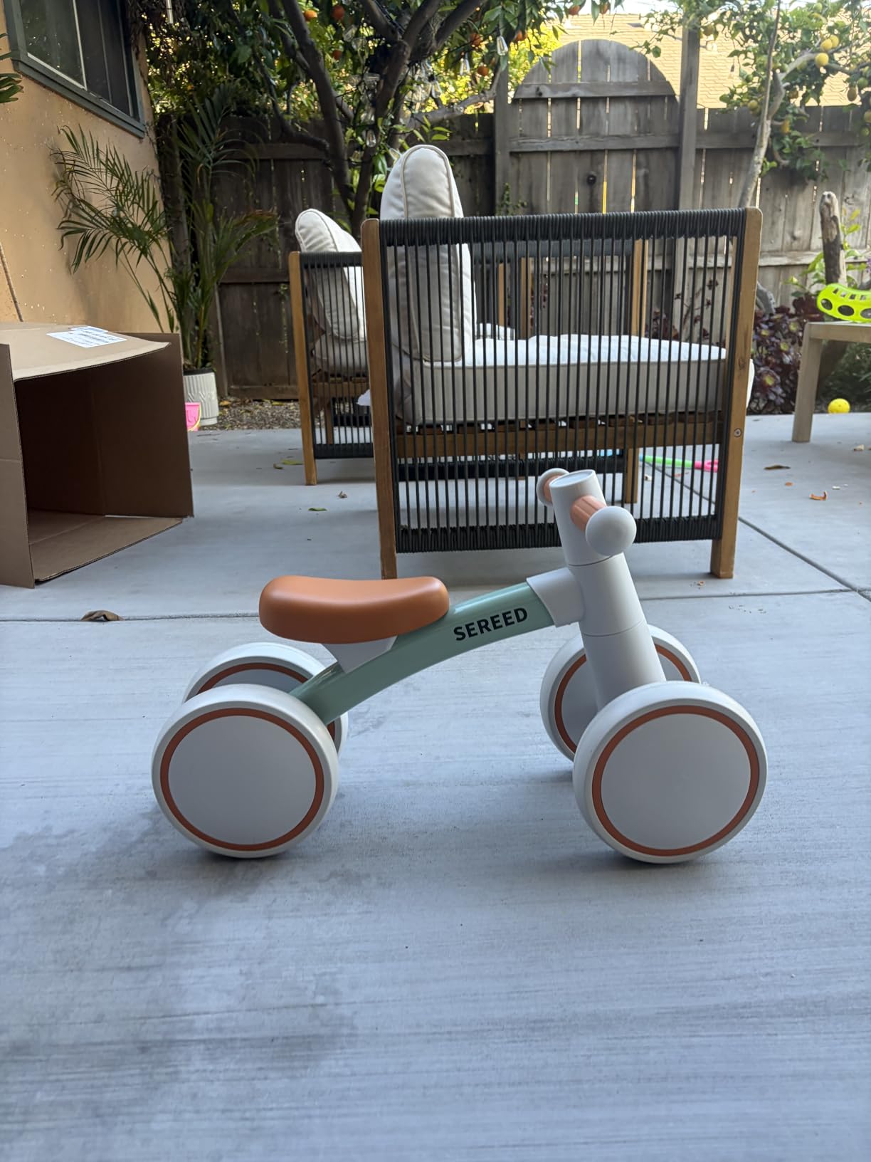 SEREED Baby Balance Bike for 1 Year Old Boys Girls 12-24 Month Toddler Balance Bike, 4 Wheels Toddler First Bike, First Birthday Gifts customer photo 1