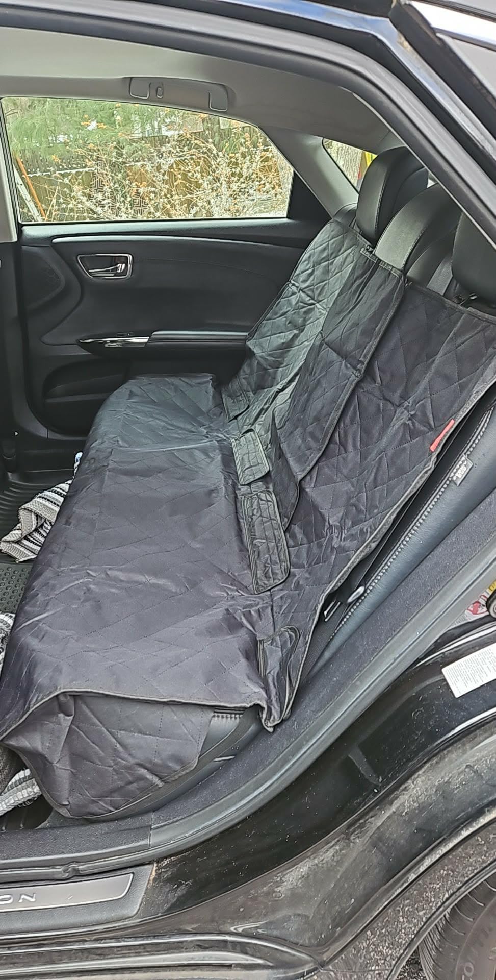 Lusso Gear Dog Car Seat Cover - Waterproof Non-Slip Car Back Seat Protector - Rear Car Seat Cover for Dogs - Universal Fit for Sedans Trucks SUVs - Scratchproof Backseat Car Cover - Machine Washable customer photo 1