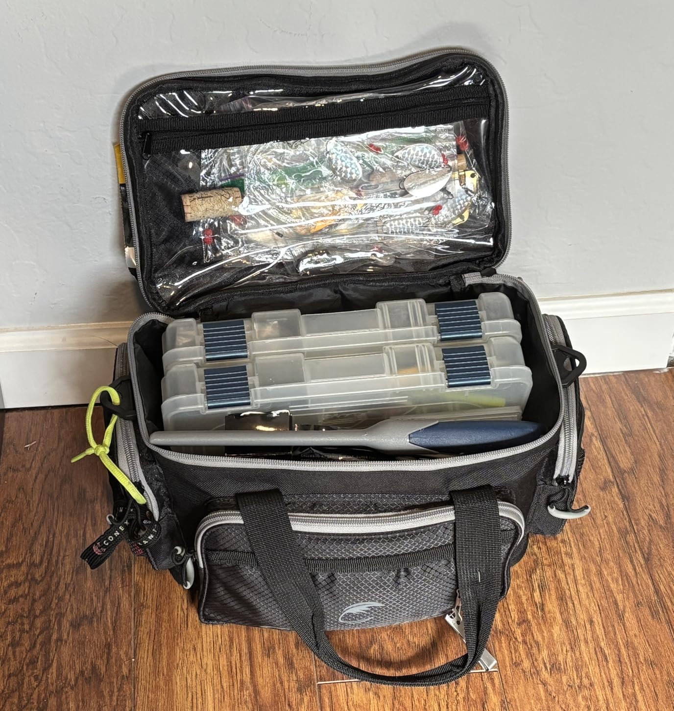 Calamus Fishing Tackle Bags - Fishing Bags for Saltwater or Freshwater Fishing - Rip-Stop PE - Padded Shoulder Strap - Pliers Storage -Orange customer photo 1