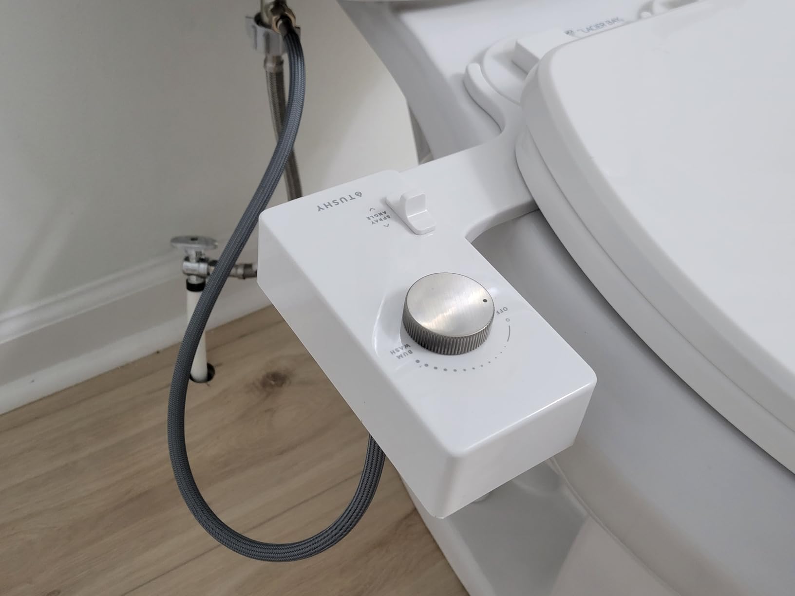 TUSHY Classic 3.0 Bidet Toilet Seat Attachment - a Non-Electric Self Cleaning Water Sprayer with Adjustable Water Pressure Nozzle, Angle Control & Easy Home Installation (Brushed Nickel) customer photo 2