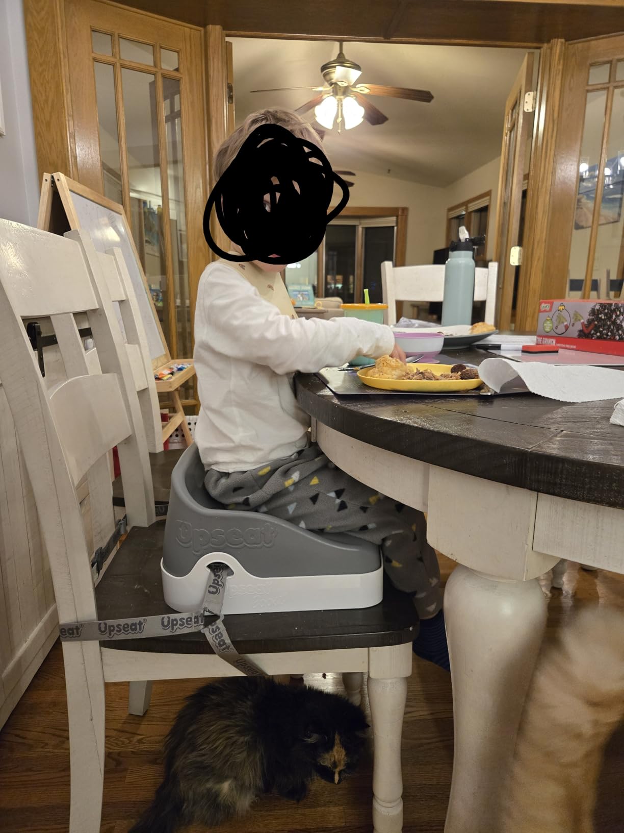 Upseat Boost - The Original Ergonomic Toddler Booster Seat for Dining Table, Developed with Physical Therapists to Encourage Posture, Adjustable Height, Easy to Wipe Clean, and Travel-Friendly customer photo 1