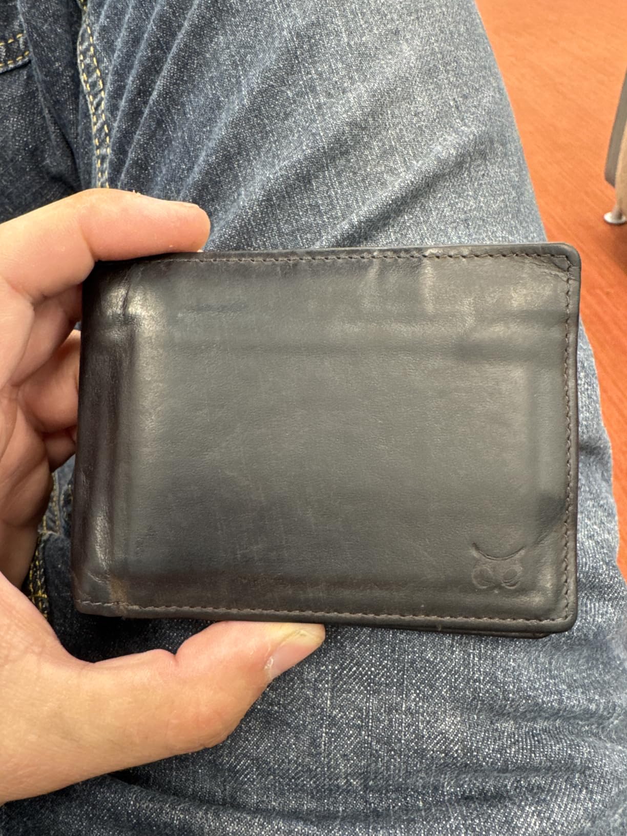 Real Leather Mens Bifold Wallet RFID Blocking Slim Minimalist Front Pocket - Thin & Stylish with ID Window in Gift Box (Crazy Horse, Coffee) customer photo 1