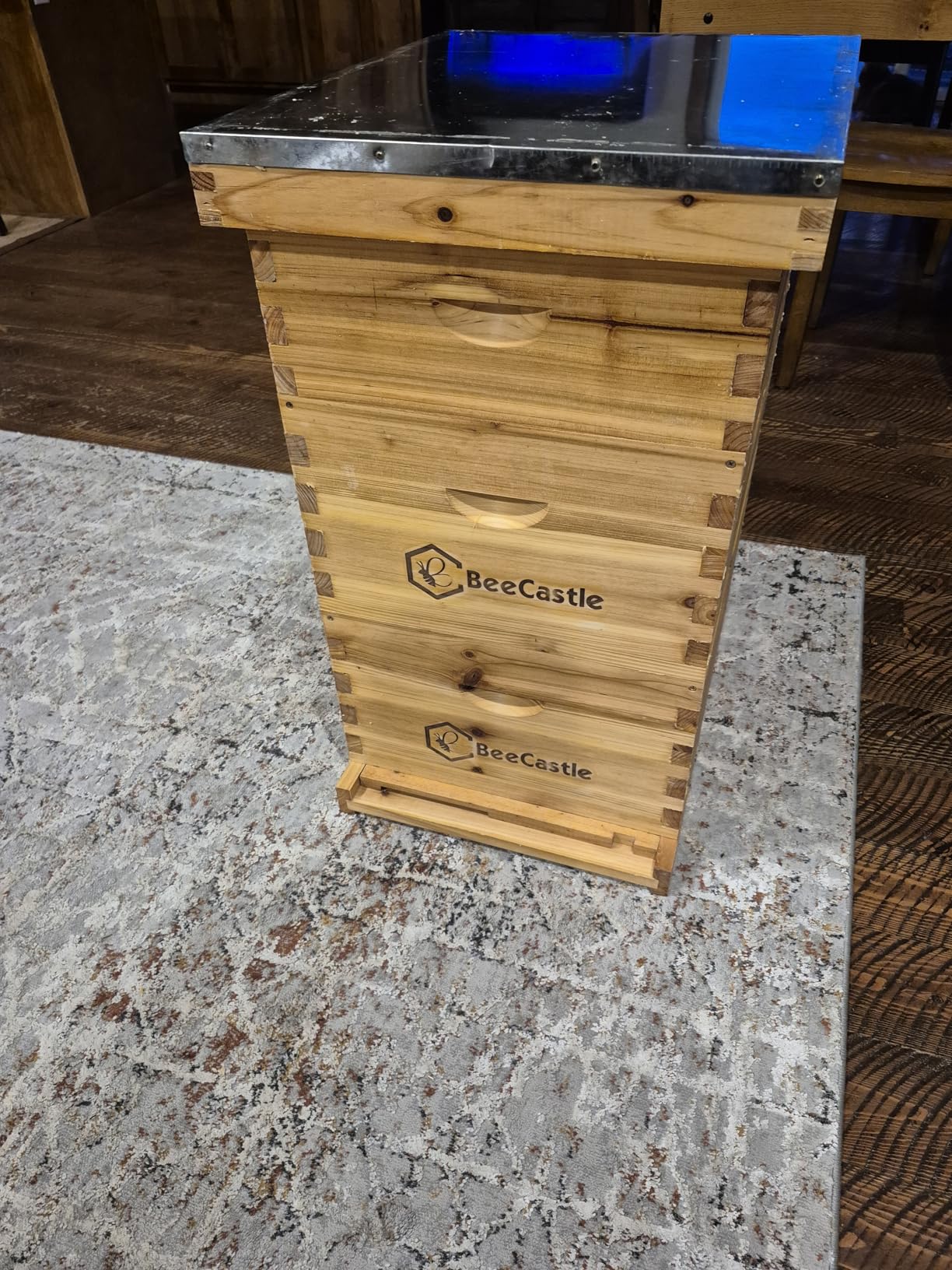 BeeCastle 10 Frame Langstroth Bee Hive Coated with Beeswax Includes Beehive Frames and Waxed Foundations (2 Deep Boxes & 1 Medium Box) customer photo 1