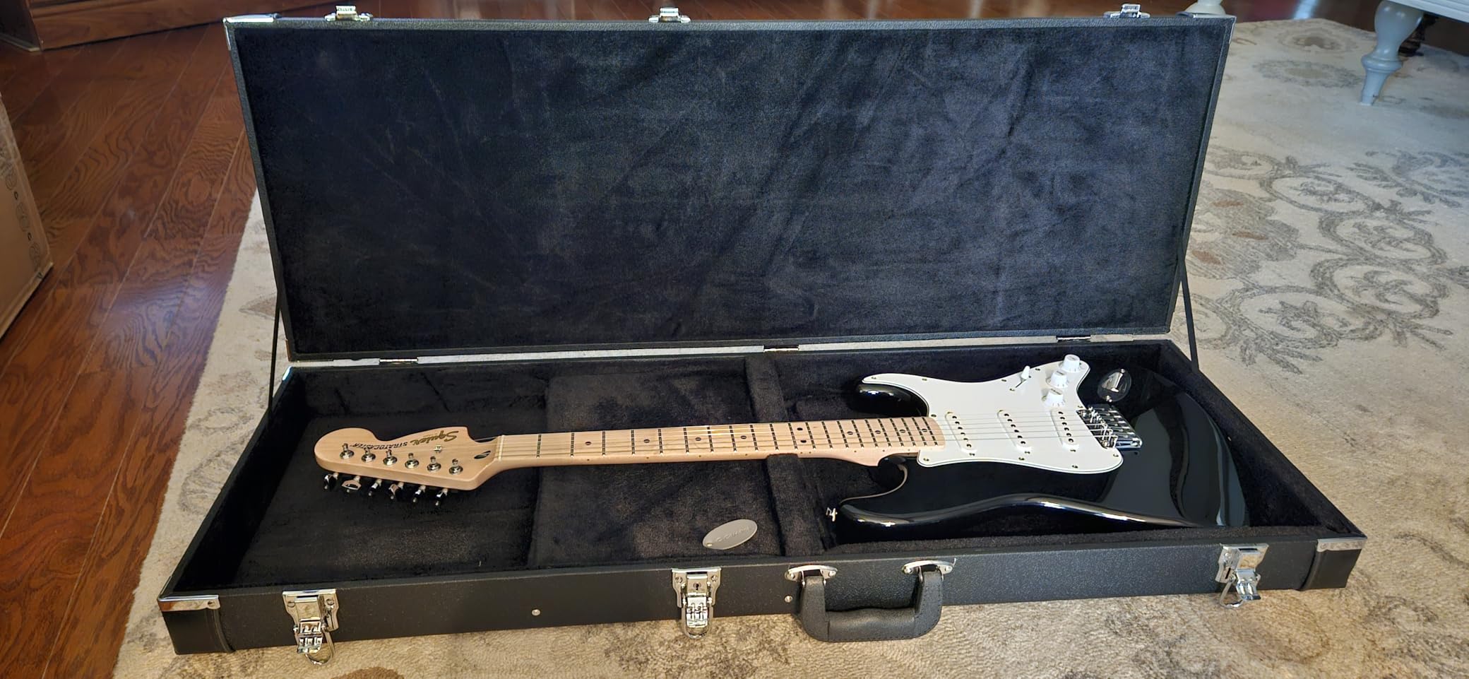 Squier Affinity Series Stratocaster Electric Guitar, with 2-Year Warranty, Black, Maple Fingerboard customer photo 1