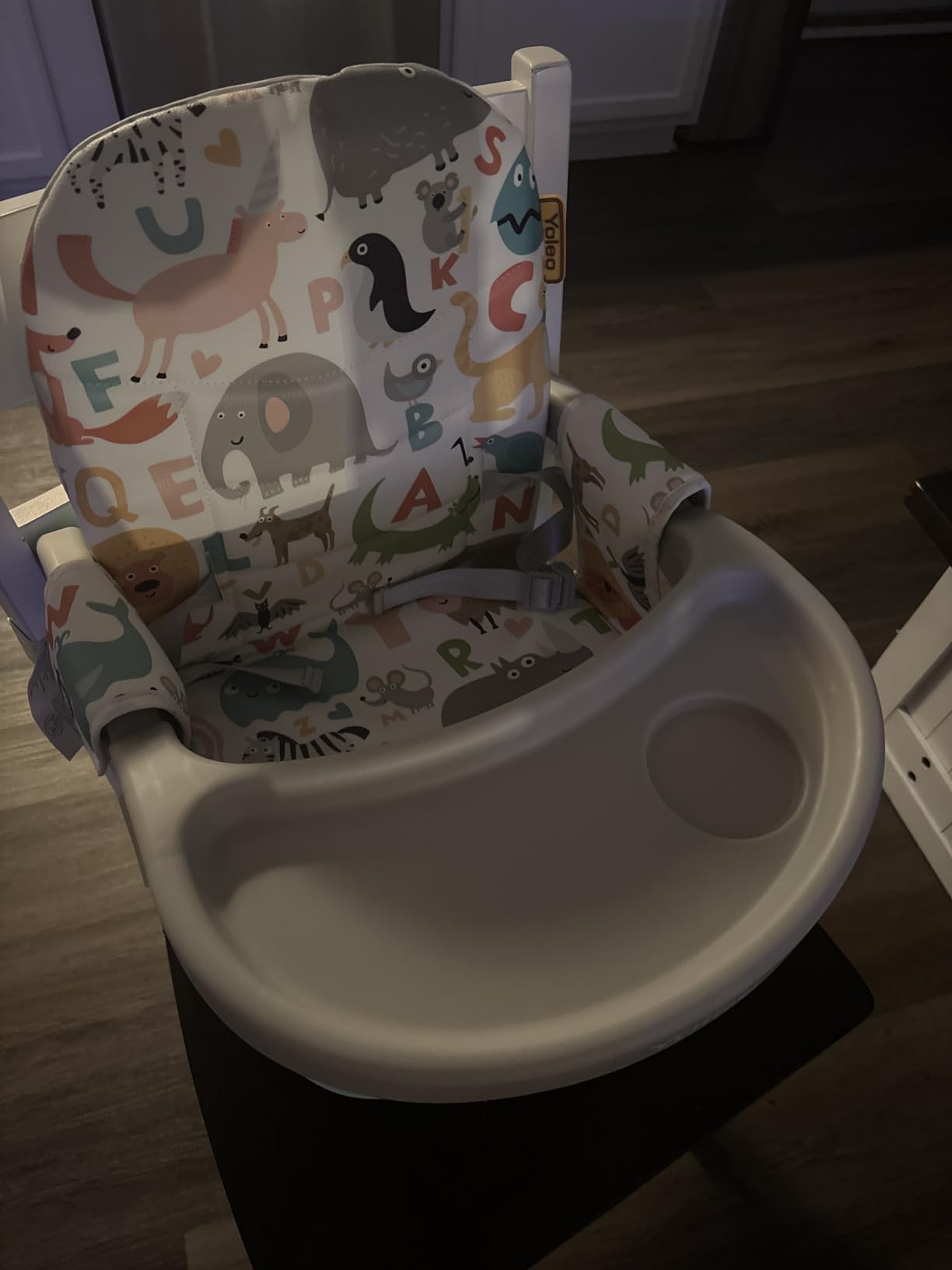 YOLEO Baby High Chair Booster Seat for Dining Table, Foldable High Chairs with Adjustable Heights, Travel Booster Seat with Removable Tray customer photo 1