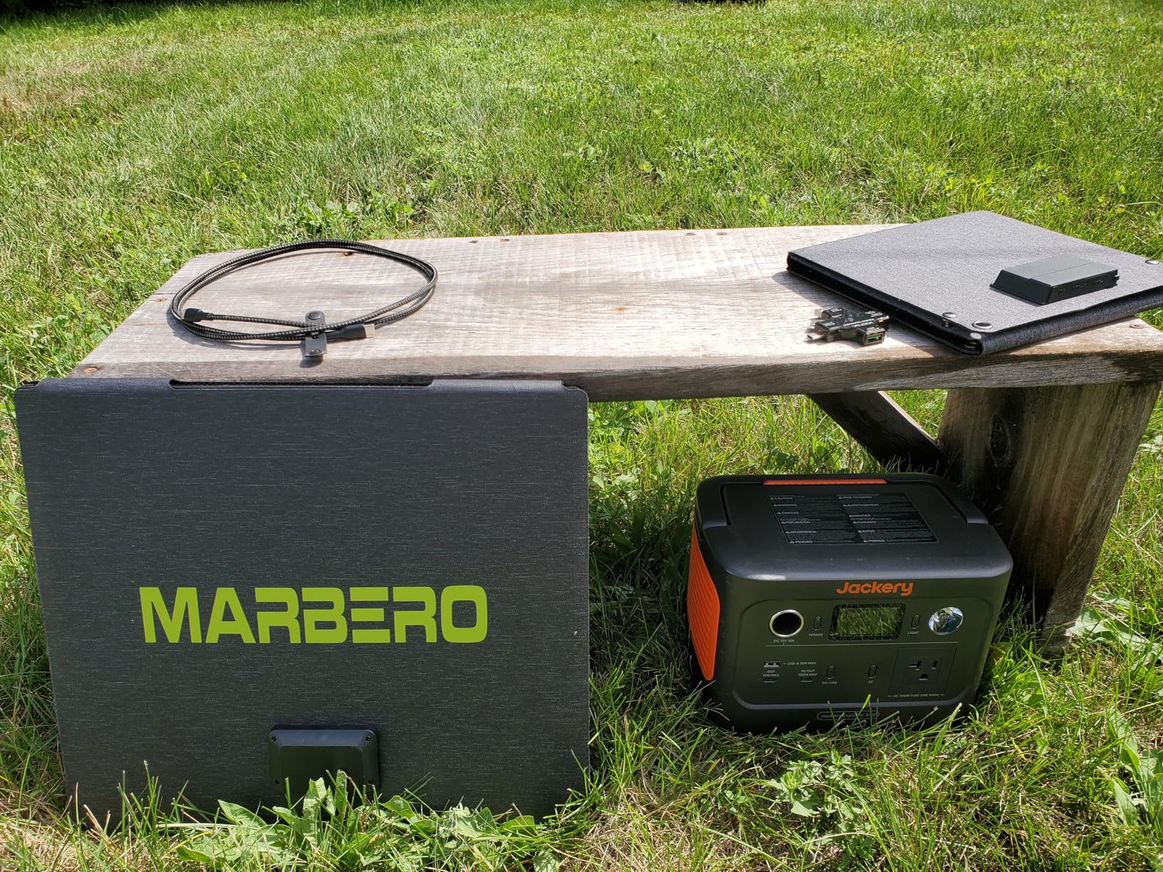 MARBERO Portable Solar Panel 30W Solar Panel Charger 23% High Efficiency Foldable Solar Panels QC3.0 USB & DC Port Compatible with Cell Phone Ipad Laptop IP65 Waterproof for Camping Outdoor Cloudy customer photo 2