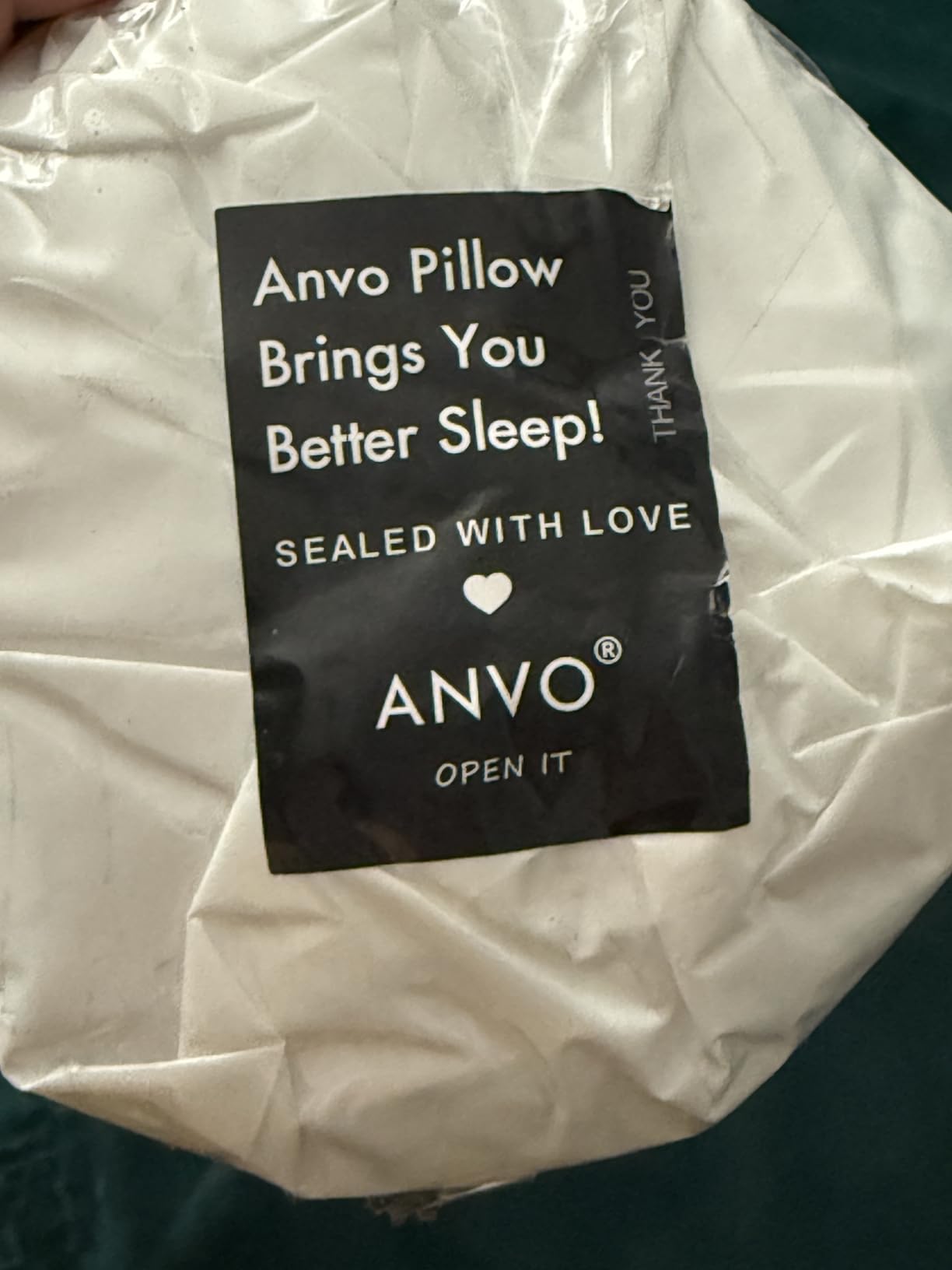 Anvo Memory Foam Pillow, Neck Contour Cervical Orthopedic Bed Pillow for Sleeping Side Back Stomach Sleeper, Ergonomic Design for Neck and Shoulder Pain Relief, Blue White, Firm customer photo 2