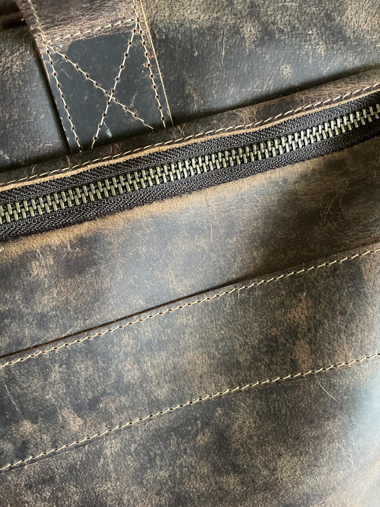 Leather briefcase 18 Inch Laptop Messenger Bags for Men and Women Best Office briefcase Satchel Bag (Tan) customer photo 1
