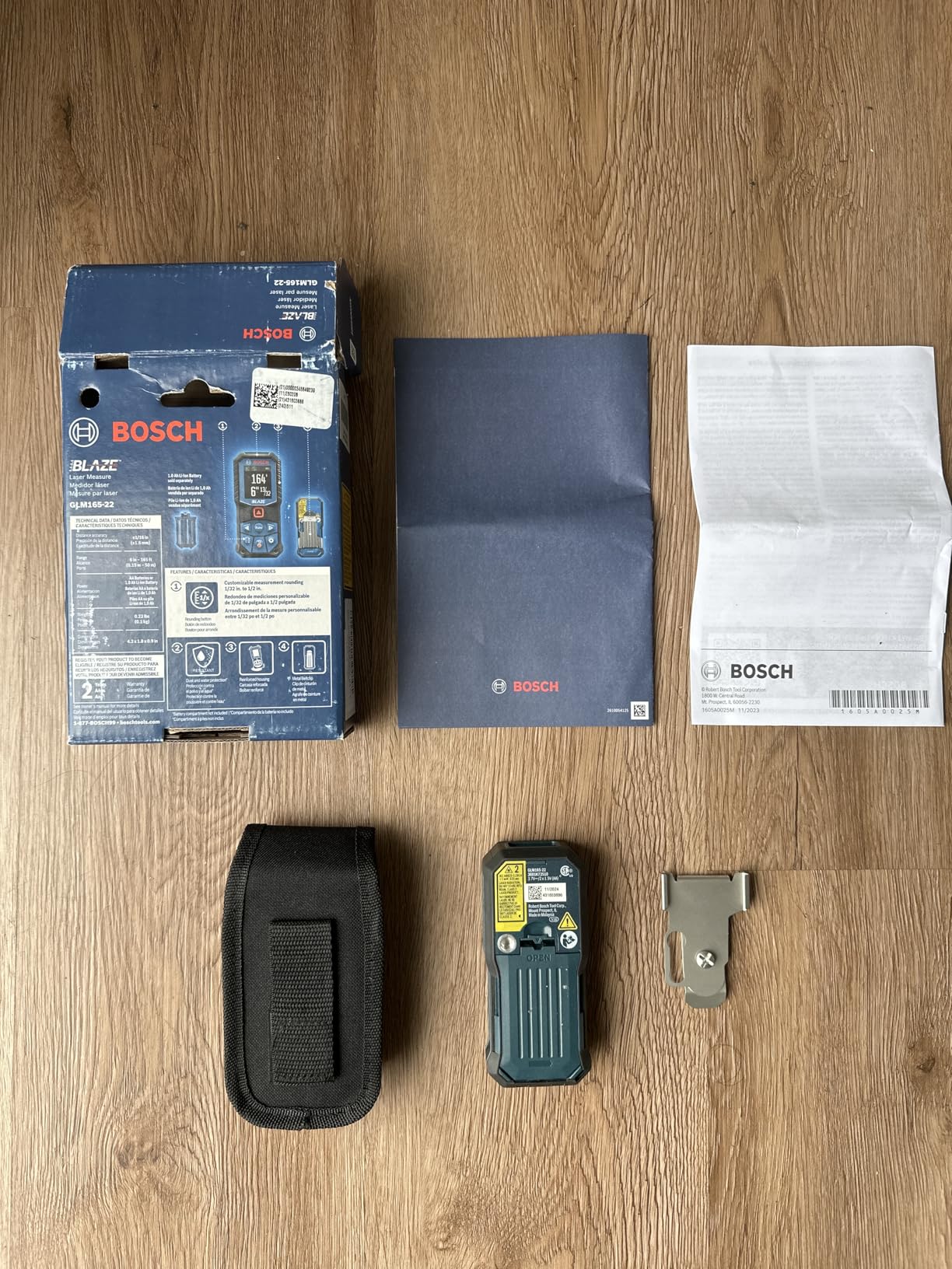 BOSCH GLM165-22 165 Ft Blaze Laser Distance Measure, Includes 2 AA Batteries, Belt Clip, & Pouch customer photo 2