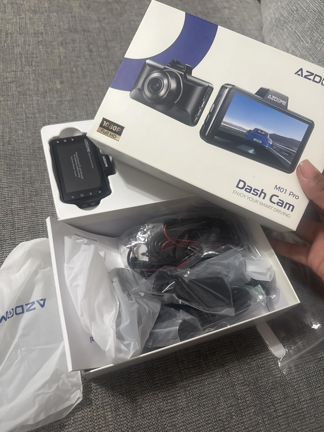 AZDOME M01 Pro Dual Dash Cam Front and Rear with Free 64GB Card, 3